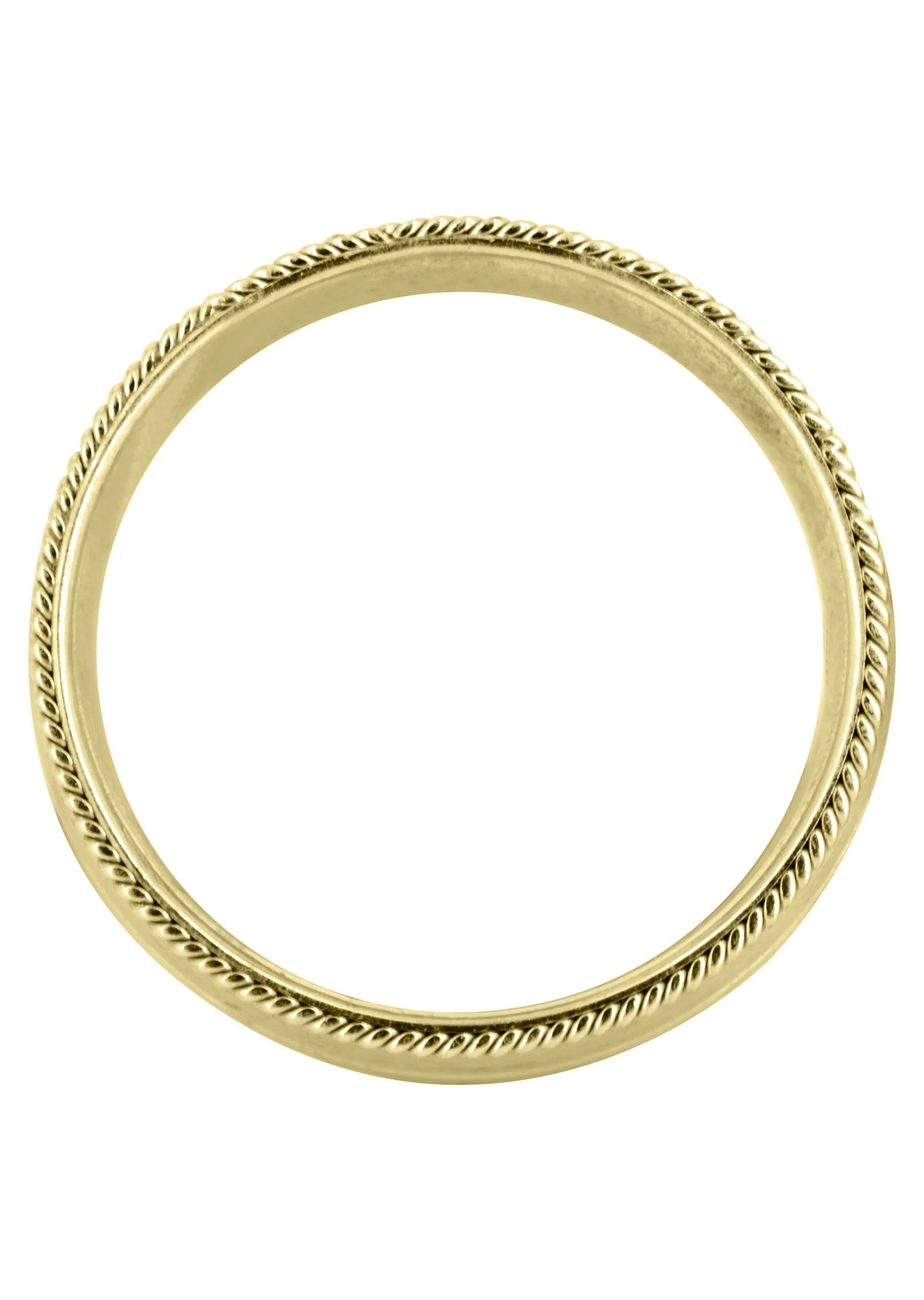 Yellow Gold Modern Mens Wedding Band | Satin / High Polish Finish (Kaleb) - Image 3