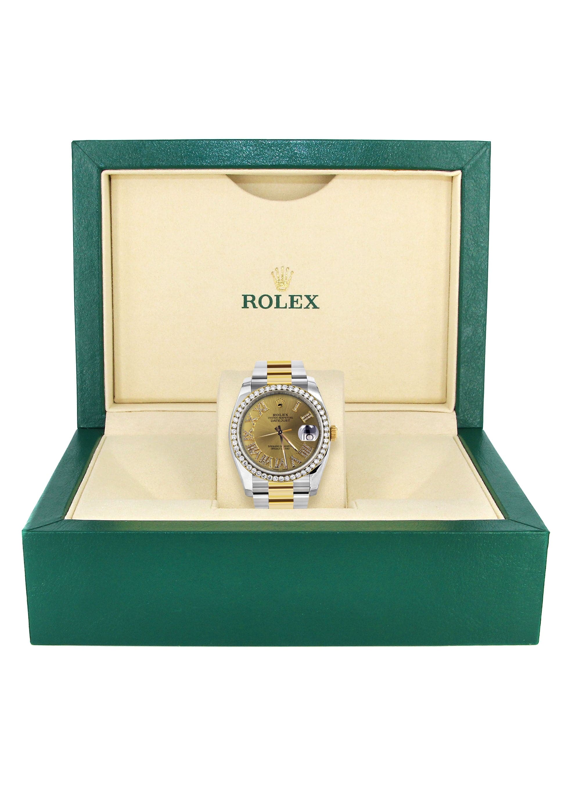 116233 | Gold & Steel Rolex Datejust Watch | 36Mm | Gold Roman Diamond Dial | Oyster Band - Image 2