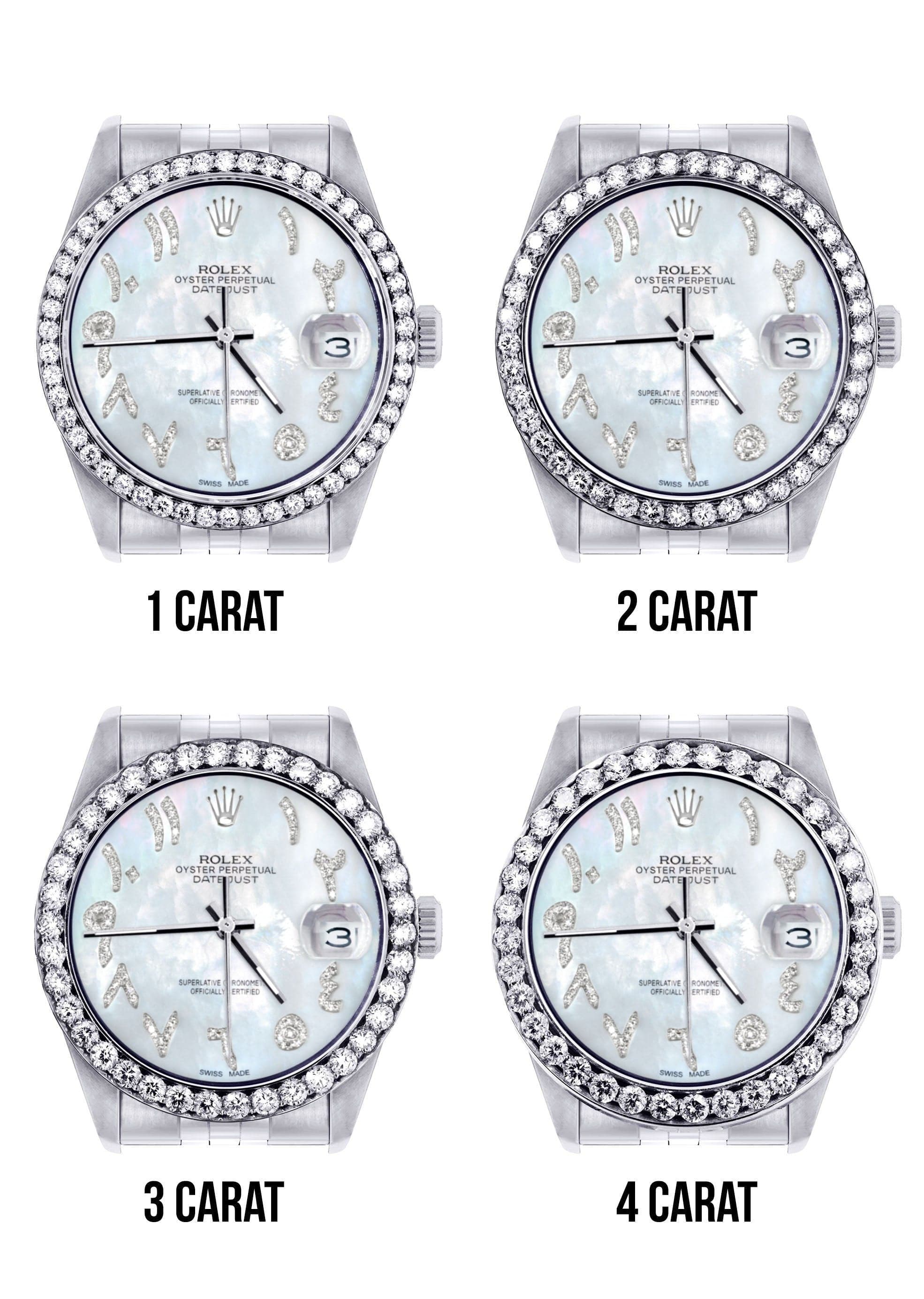 116200 | Hidden Clasp | Diamond Rolex Datejust Watch | 36Mm | Mother of Pearl Arabic Diamond Dial | Jubilee Band - Image 6