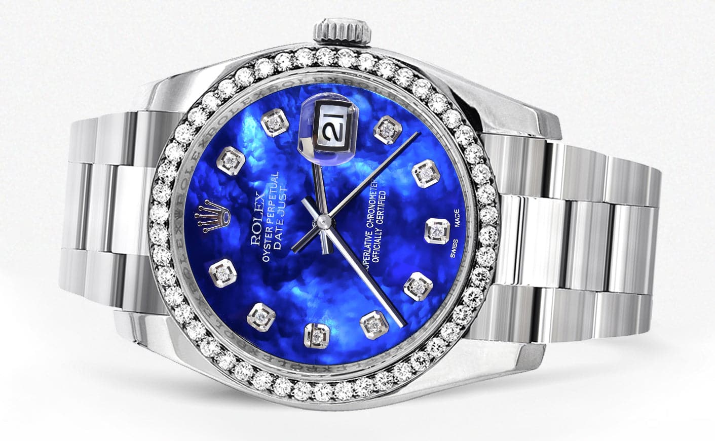 116200 | Rolex Datejust Watch | 36Mm | Blue Mother Of Pearl Dial | Oyster Band - Image 2