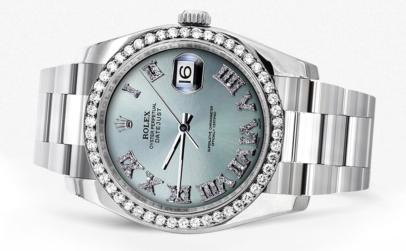 116200 | Rolex Datejust Watch | 36Mm | Diamond Roman Numeral Dial | Oyster Band - Image 2