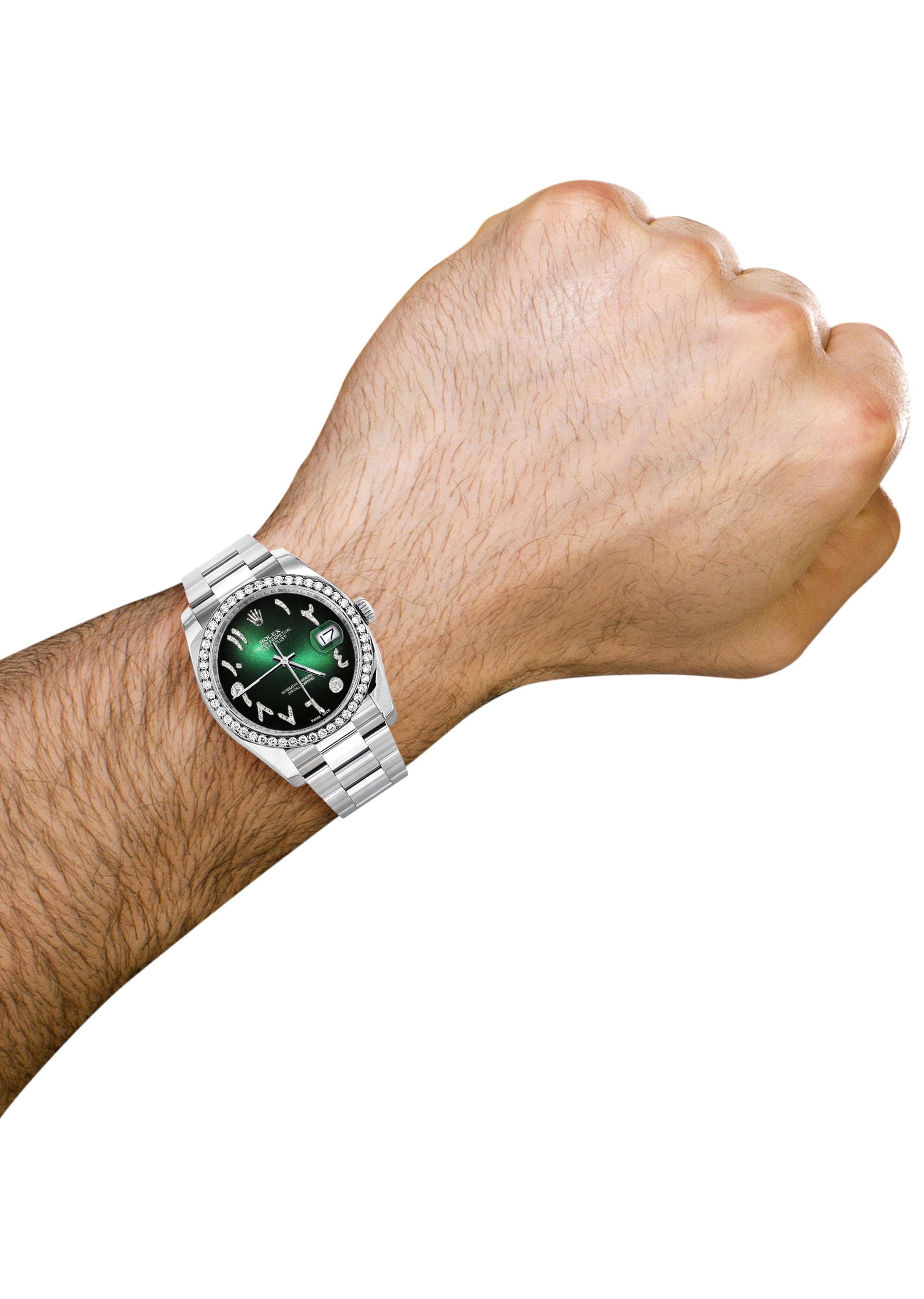 116200 | Rolex Datejust Watch | 36Mm | Green Black Arabic Dial | Oyster Band - Image 4