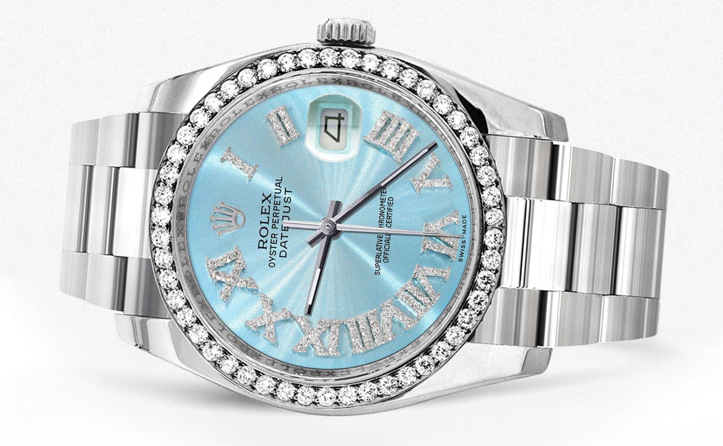 116200 | Rolex Datejust Watch | 36Mm | Light Blue Roman Dial | Oyster Band - Image 2