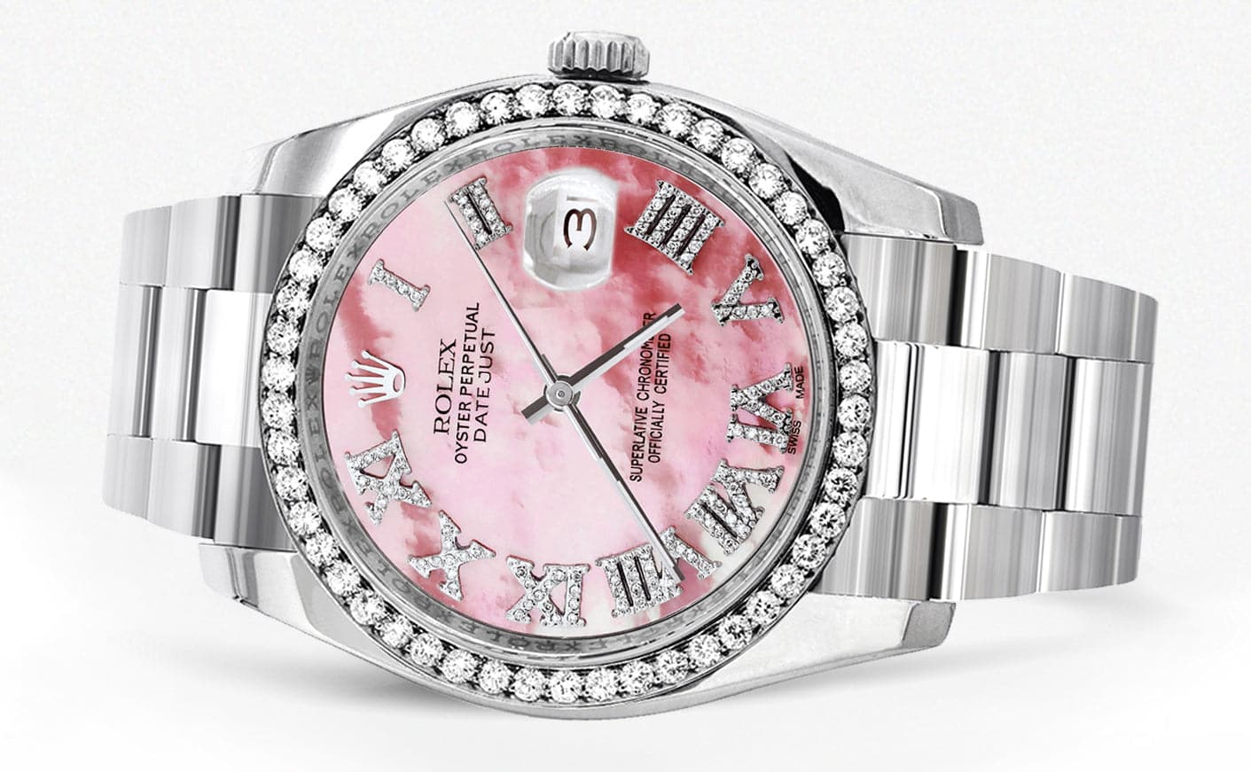 116200 | Rolex Datejust Watch | 36Mm | Pink Mother Of Pearl Roman Dial | Oyster Band - Image 2