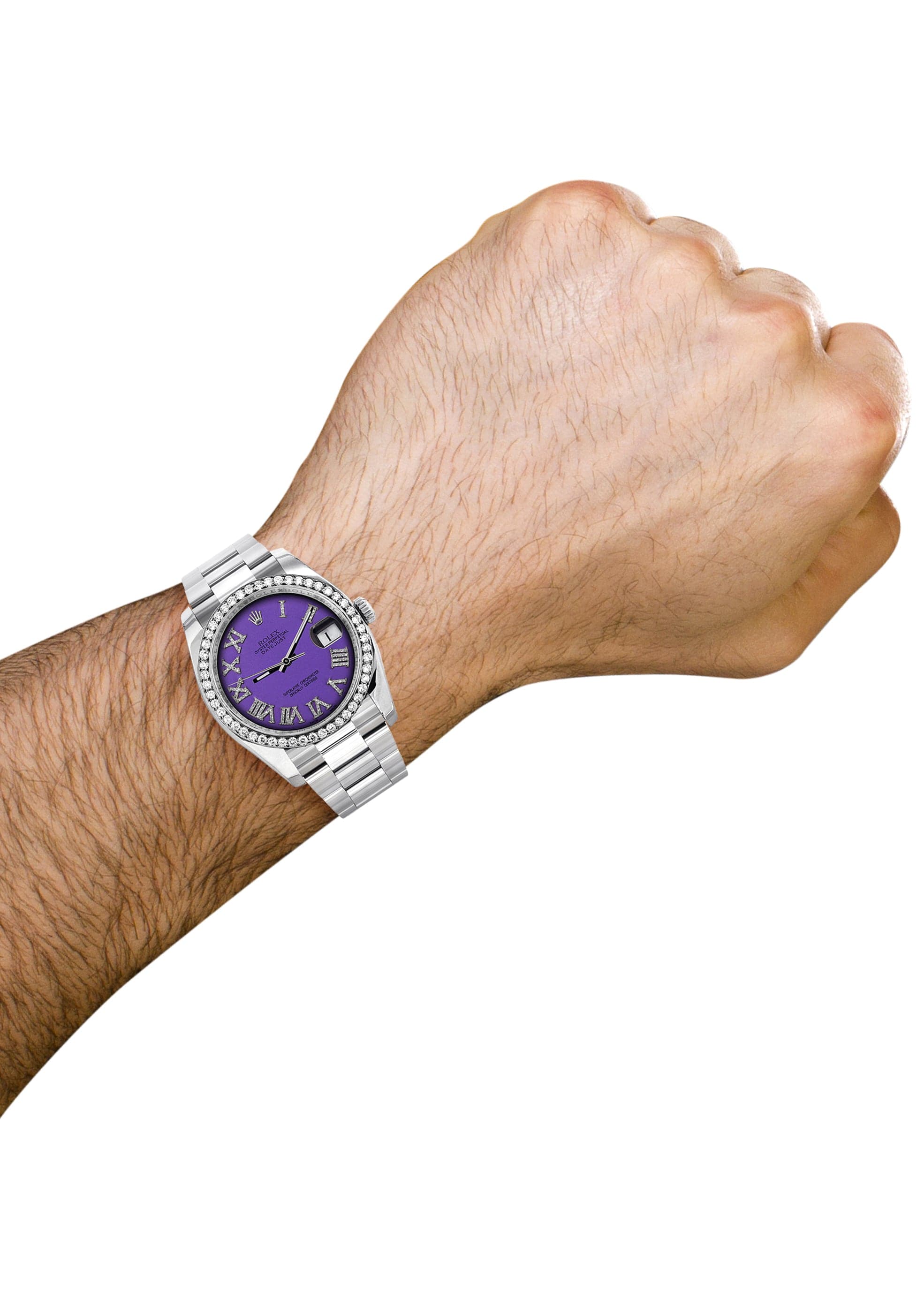 116200 | Rolex Datejust Watch | 36Mm | Purple Roman Dial | Oyster Band - Image 3