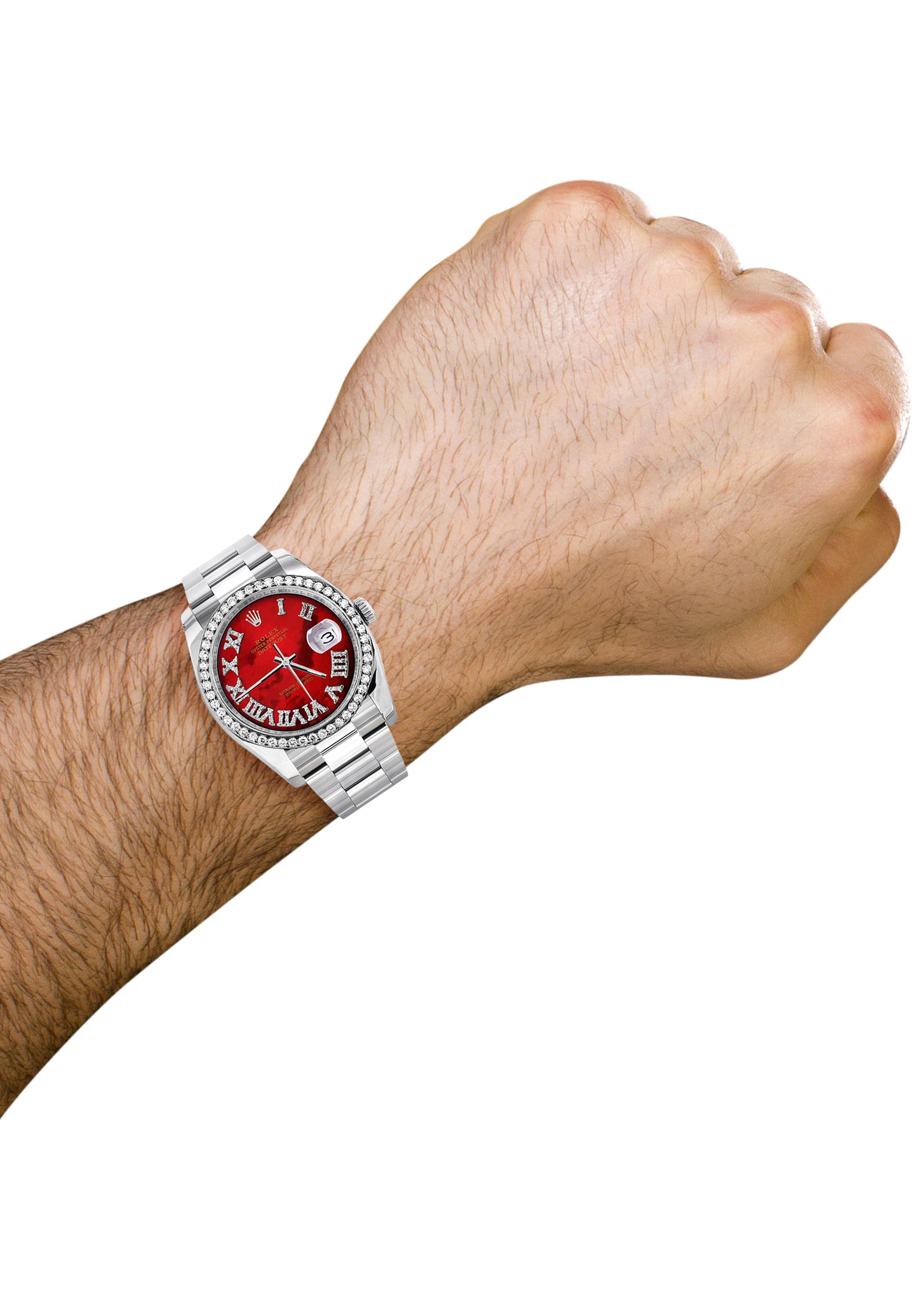 116200 | Rolex Datejust Watch | 36Mm | Red Roman Mother of Pearl Dial | Oyster Band - Image 3