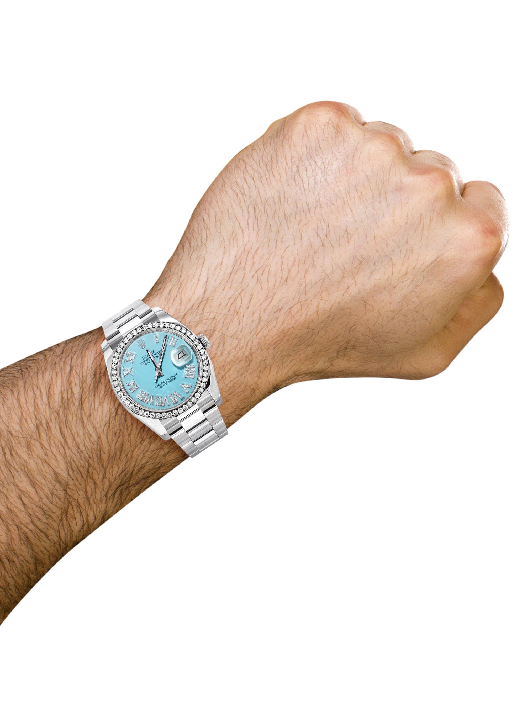 116200 | Rolex Datejust Watch | 36Mm | Tiffany Blue Roman Dial | Oyster Band - Image 3