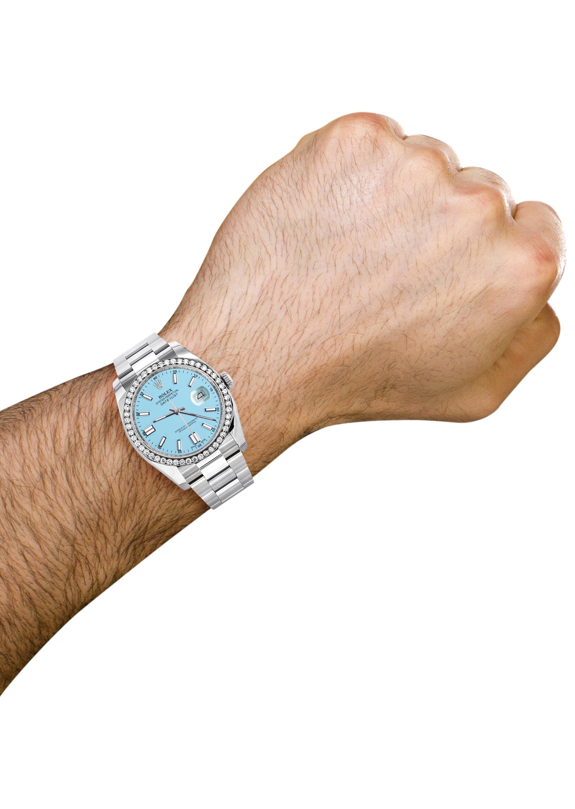 116200 | Rolex Datejust Watch | 36Mm | Tiffany Blue Stick Dial | Oyster Band - Image 3
