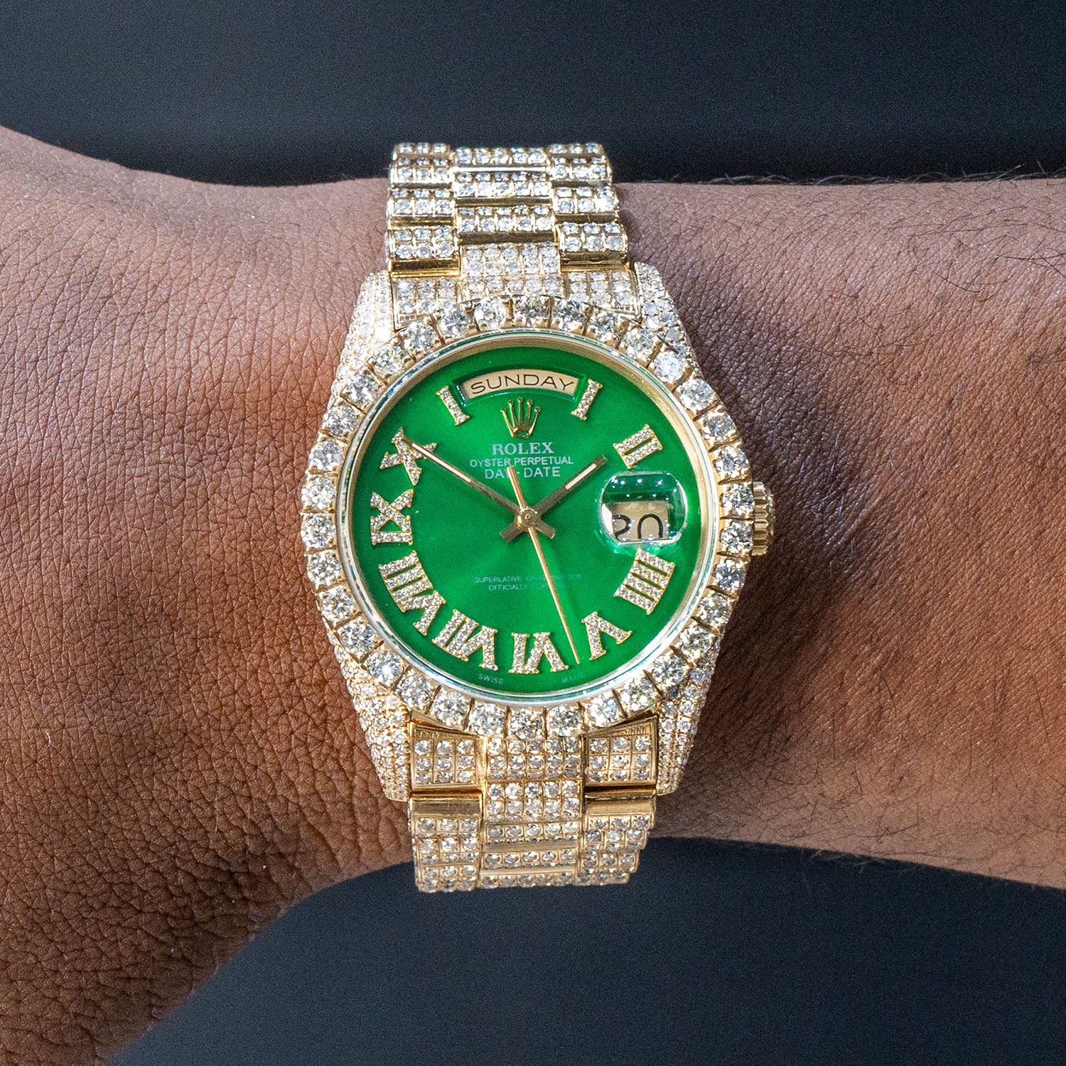 Rolex Day-Date 18238 Diamond Iced Out  | 36 MM | 15 Carats - Image 2