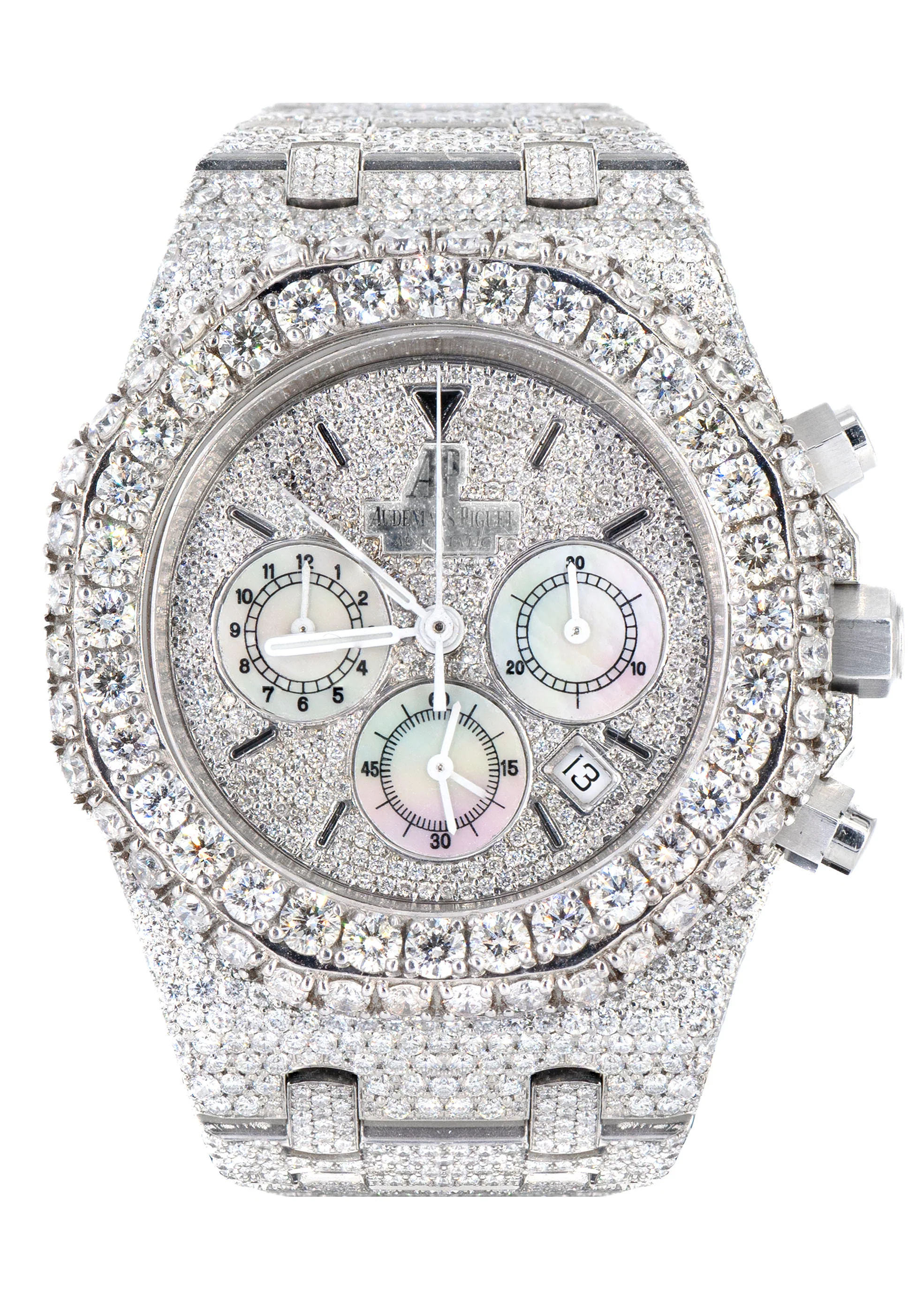 Audemars Piguet Royal Oak Chrono | Full Diamond Iced Out | 39 MM | 23 Carats - Image 4