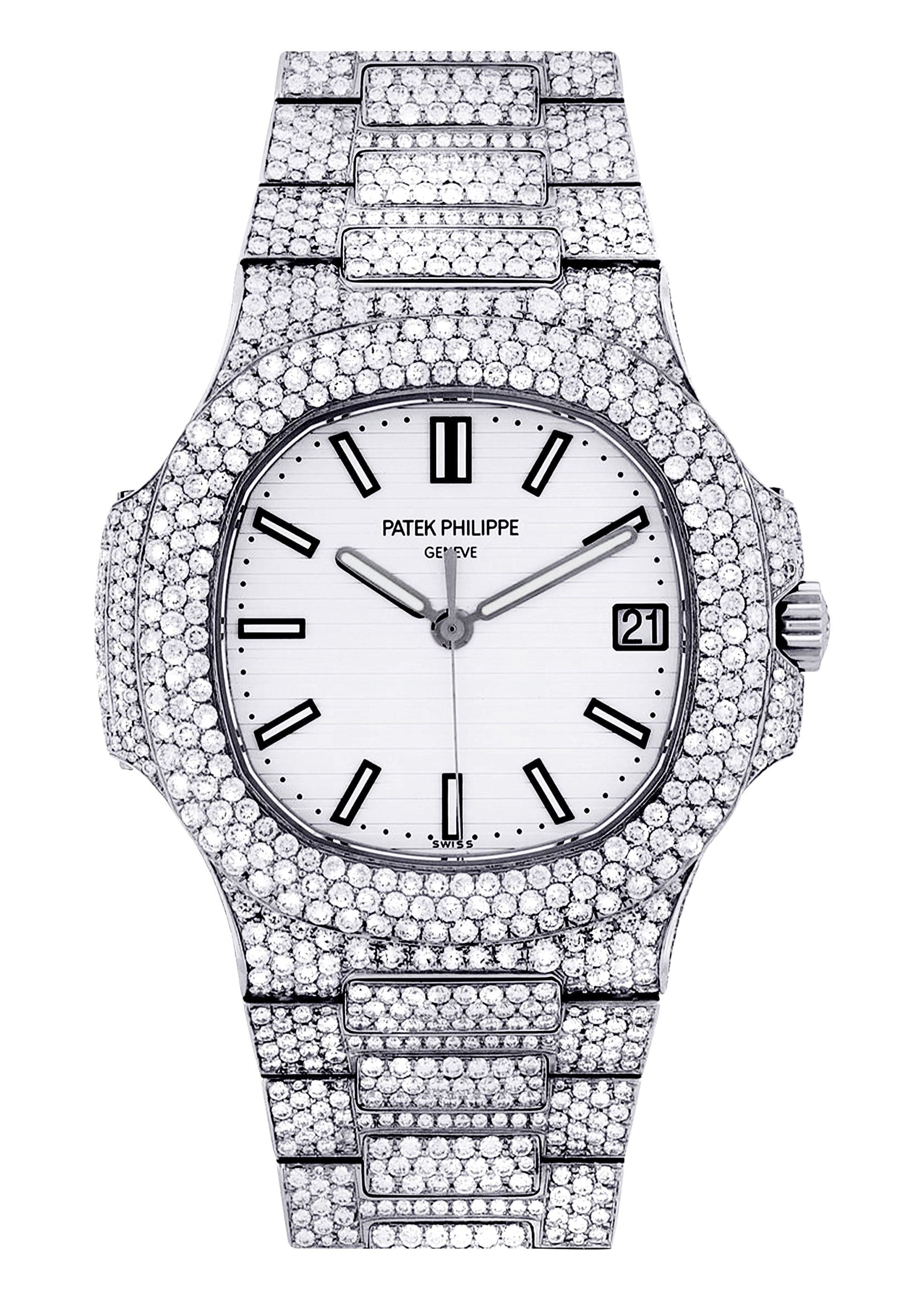 Diamond Patek Philippe Nautilus | Stainless Steel