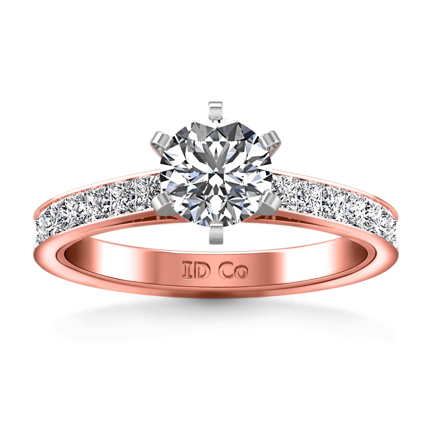 Pave Diamond Engagement Ring Calla 14K Rose Gold