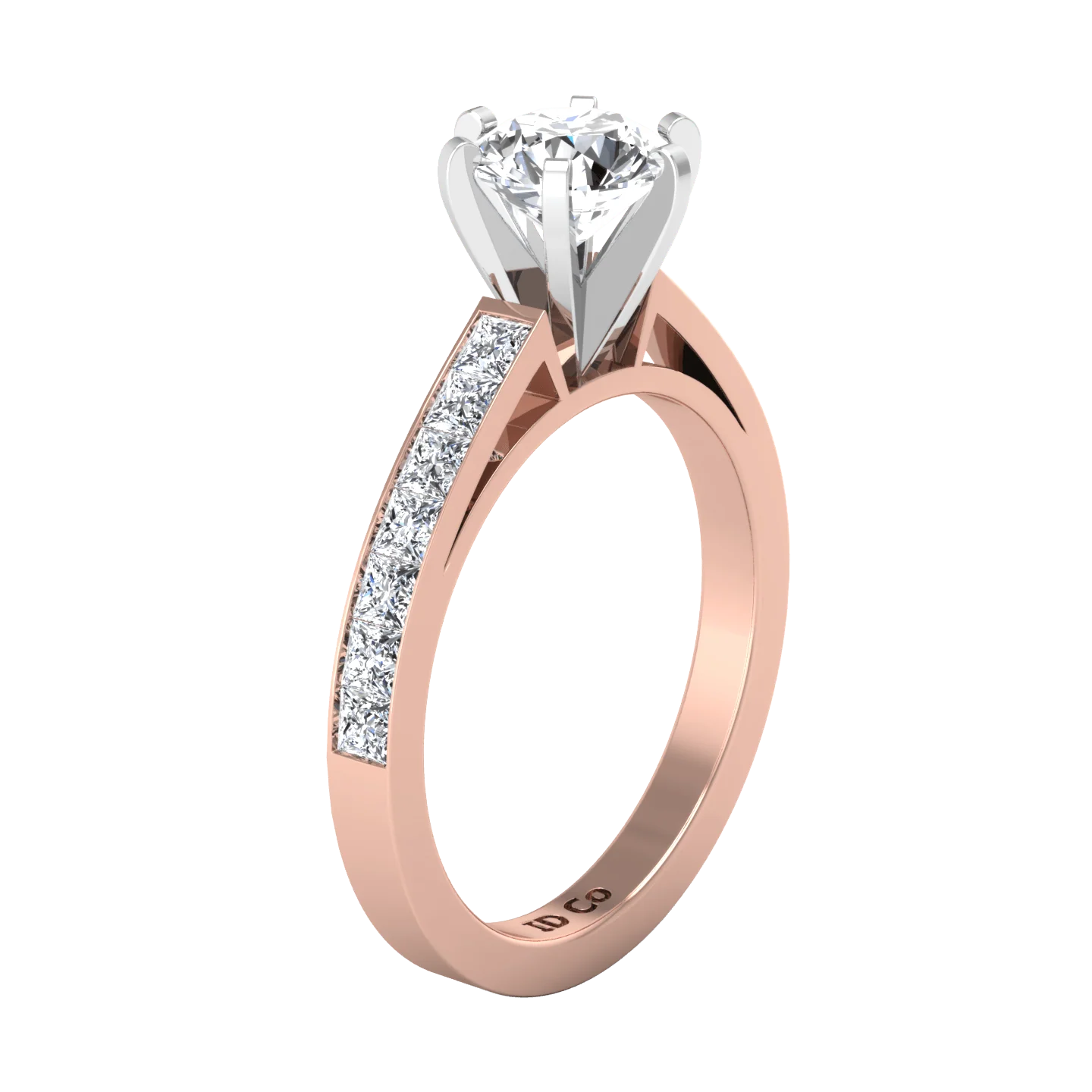 Pave Diamond Engagement Ring Calla 14K Rose Gold - Image 2
