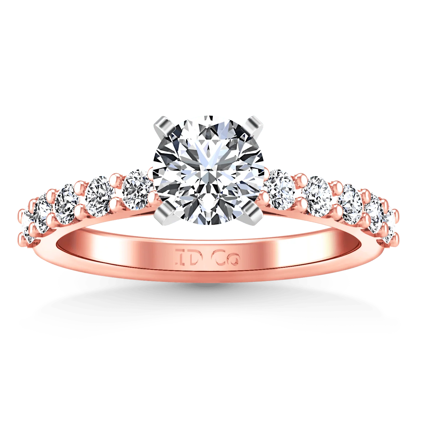 Pave Diamond Engagement Ring Cherish 14K Rose Gold