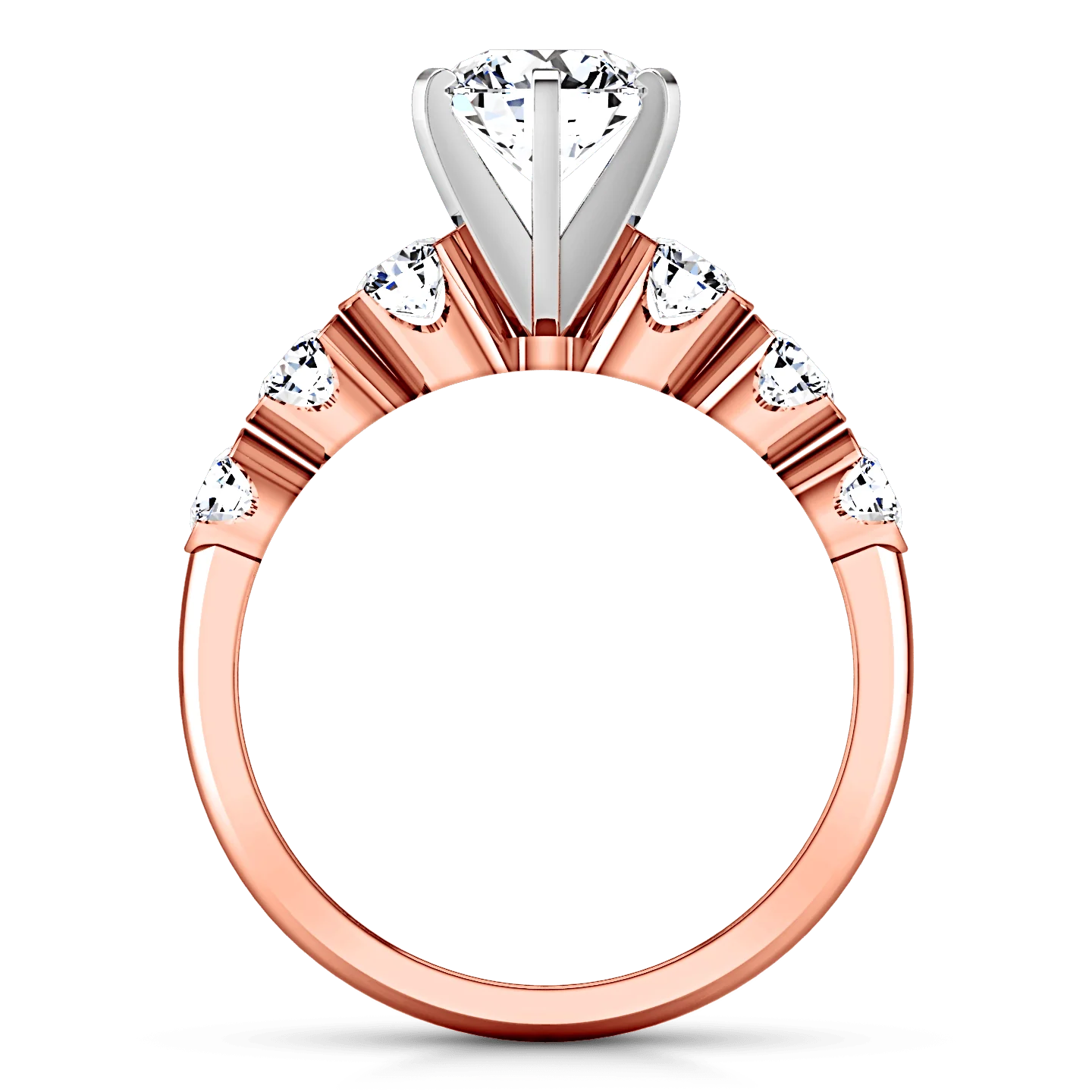 Pave Diamond Engagement Ring Karen 14K Rose Gold - Image 4