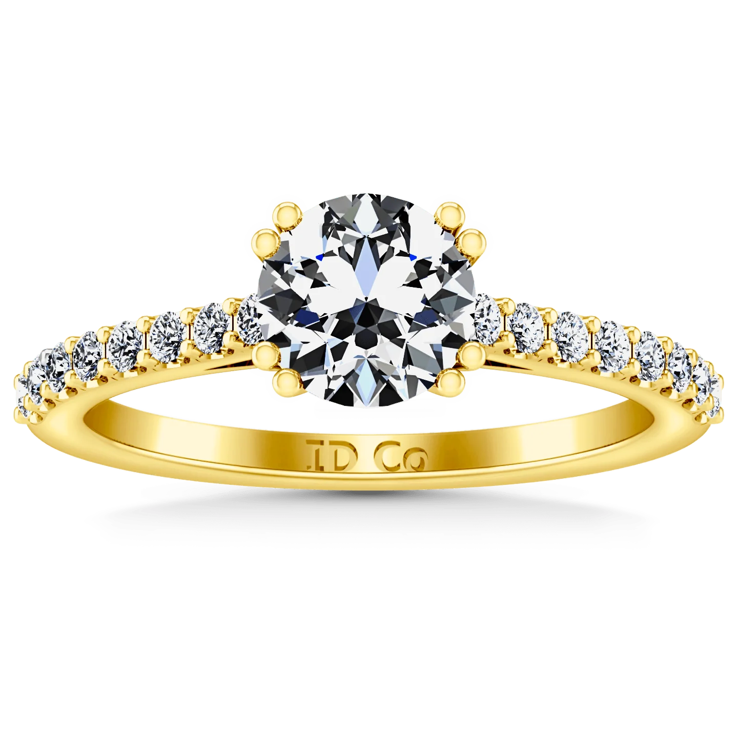 Pave Diamond EngagementRing Legacy 14K Yellow Gold