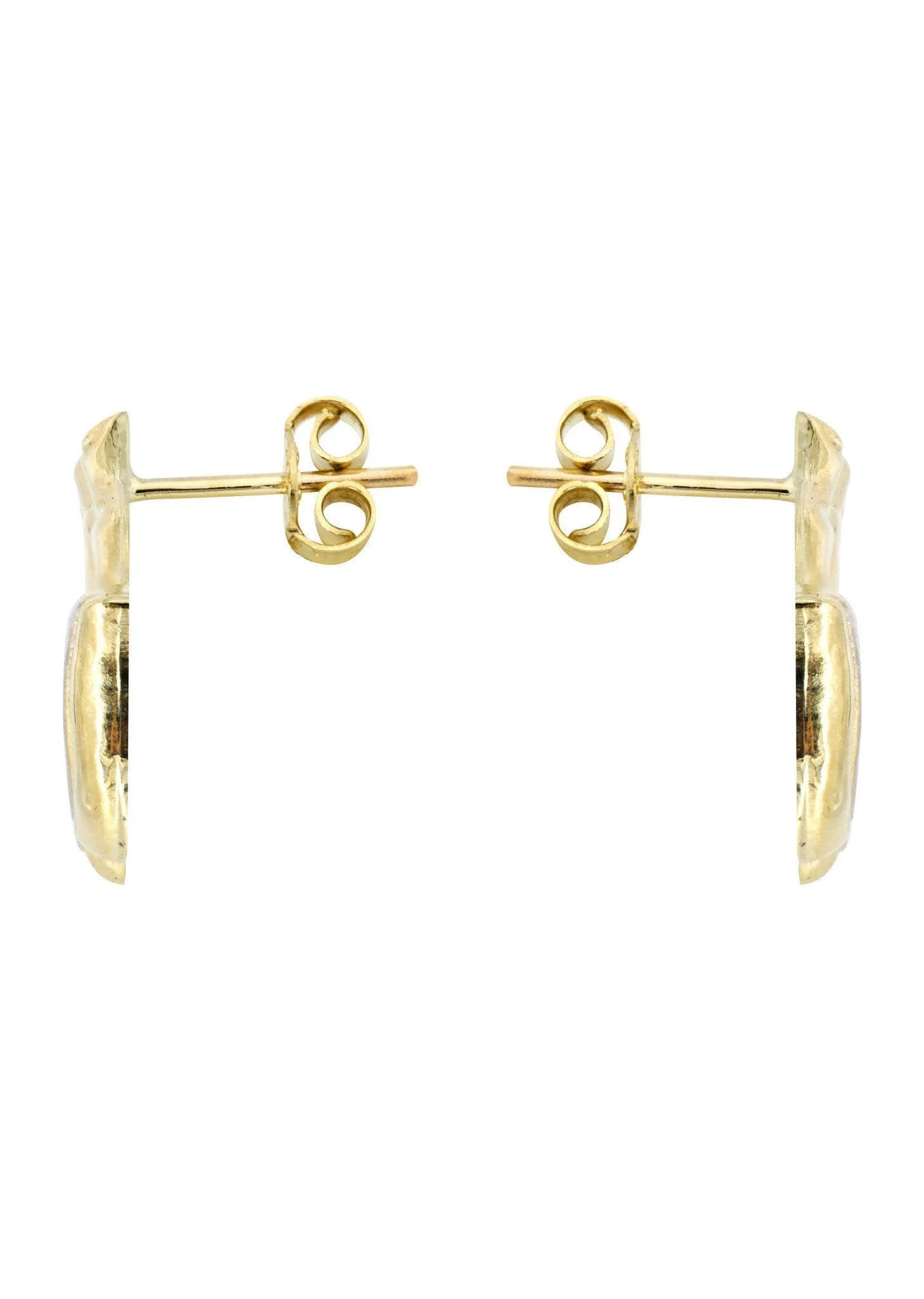 10K Praying Hands Gold Earrings For Men | Appx 1 Inch Wide - Image 3