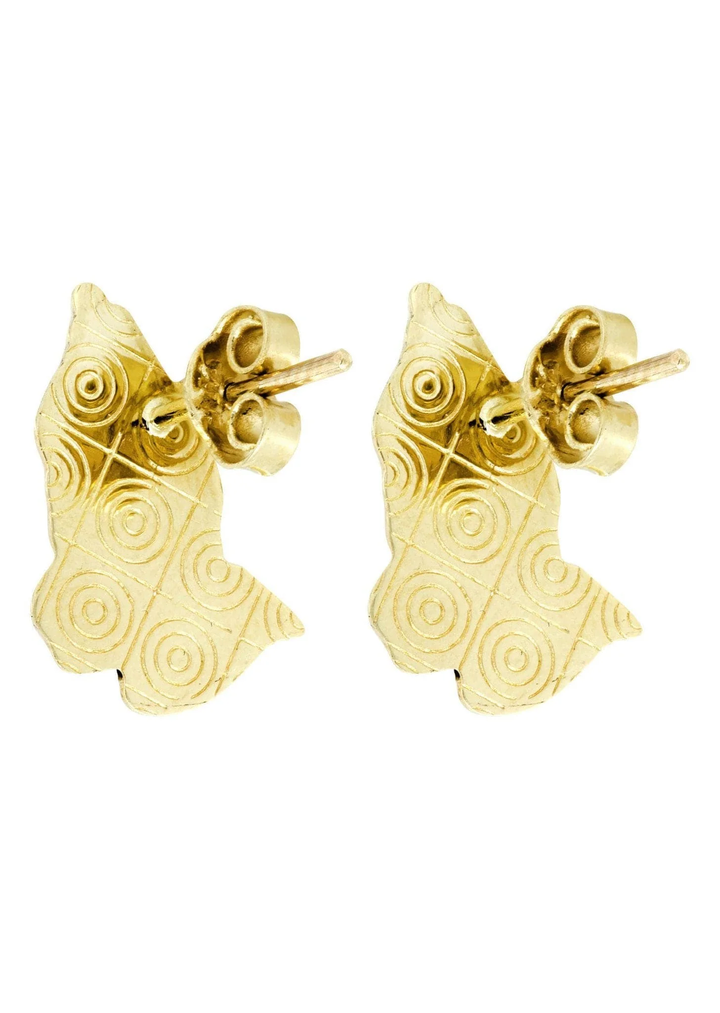 10K Praying Hands Gold Earrings For Men | Appx 5/8 Inches Wide - Image 2