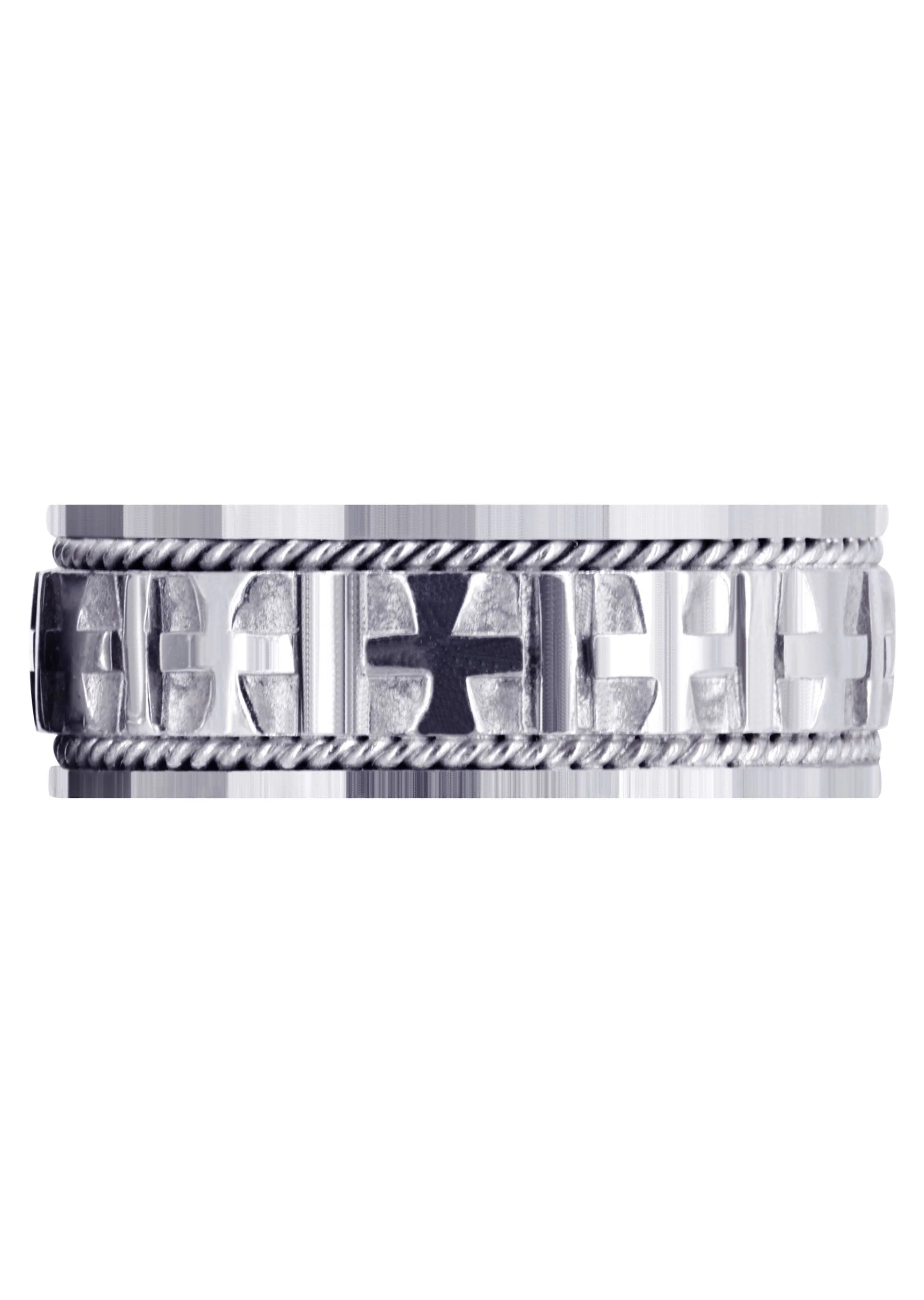 Religious Mens Wedding Band | High Polish Finish (Jude) - Image 2