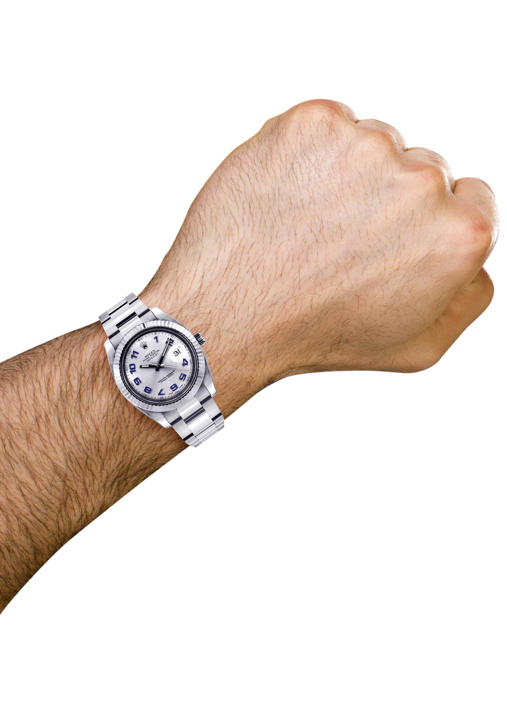 Rolex Datejust 2 | Stainless Steel |  18K White Gold Bezel | 41 Mm - Image 5
