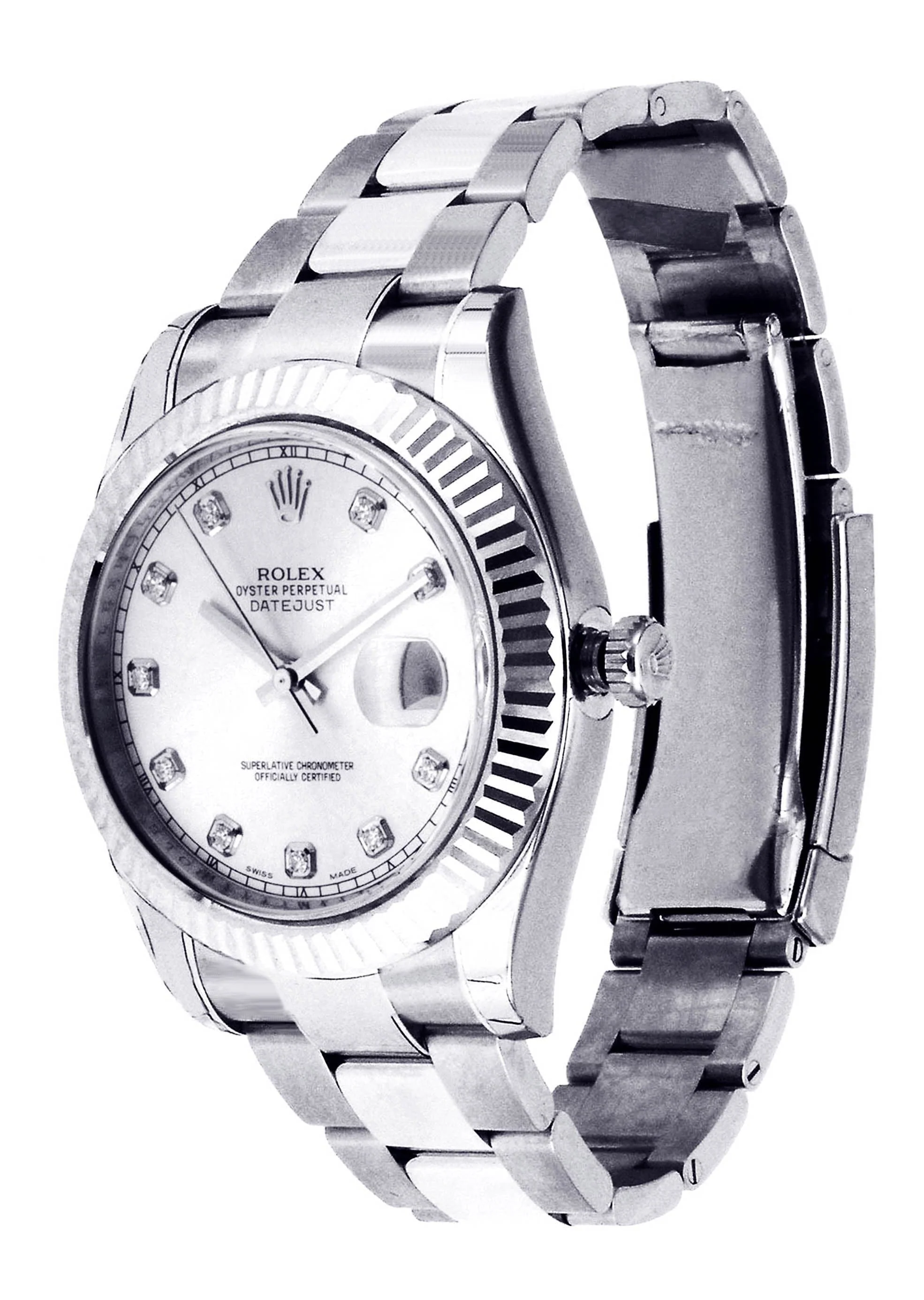 Rolex Datejust 2 | Stainless Steel |  18K White Gold Bezel | 41 Mm - Image 3