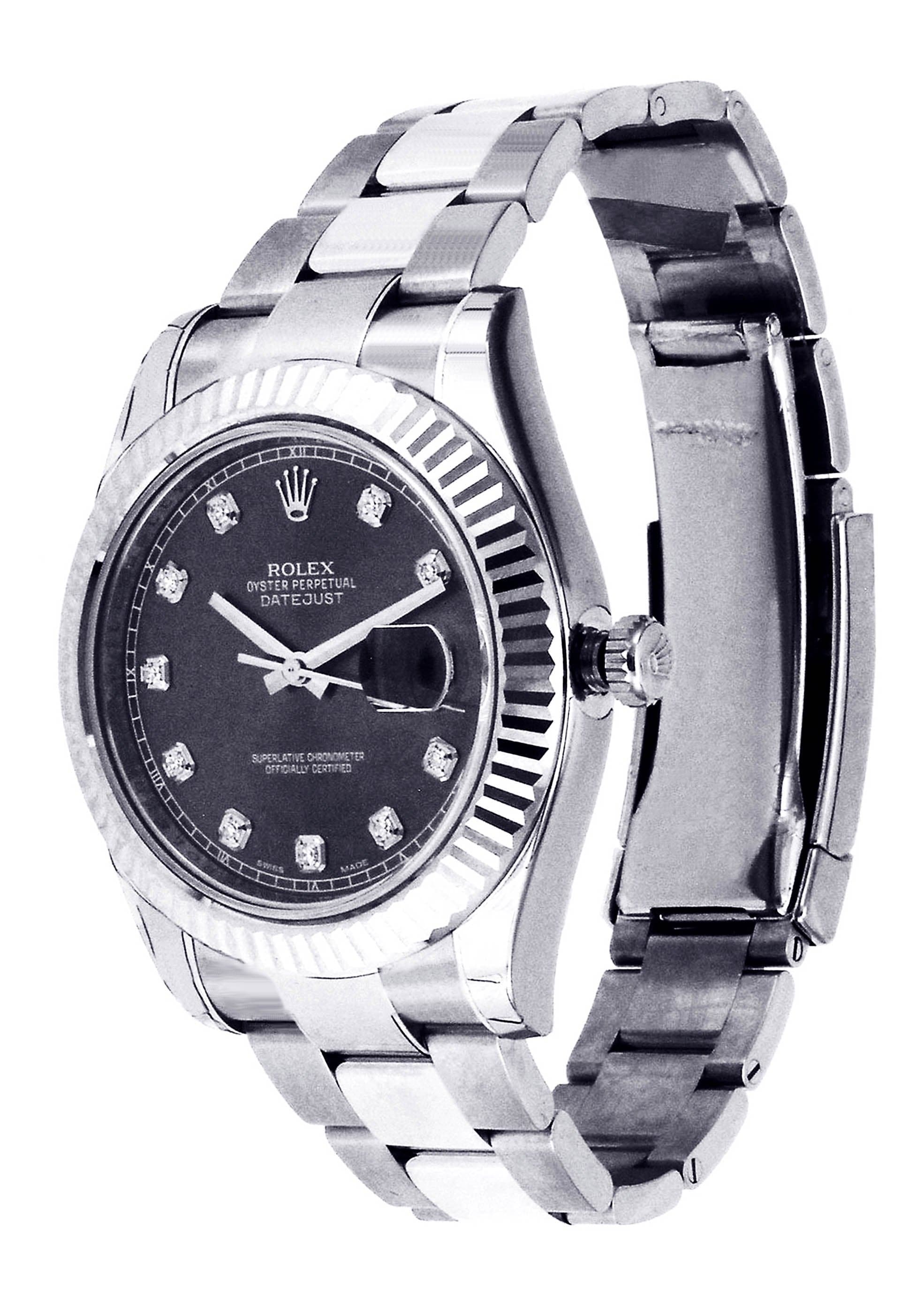 Rolex Datejust 2 | Stainless Steel |  18K White Gold Bezel | 41 Mm - Image 3