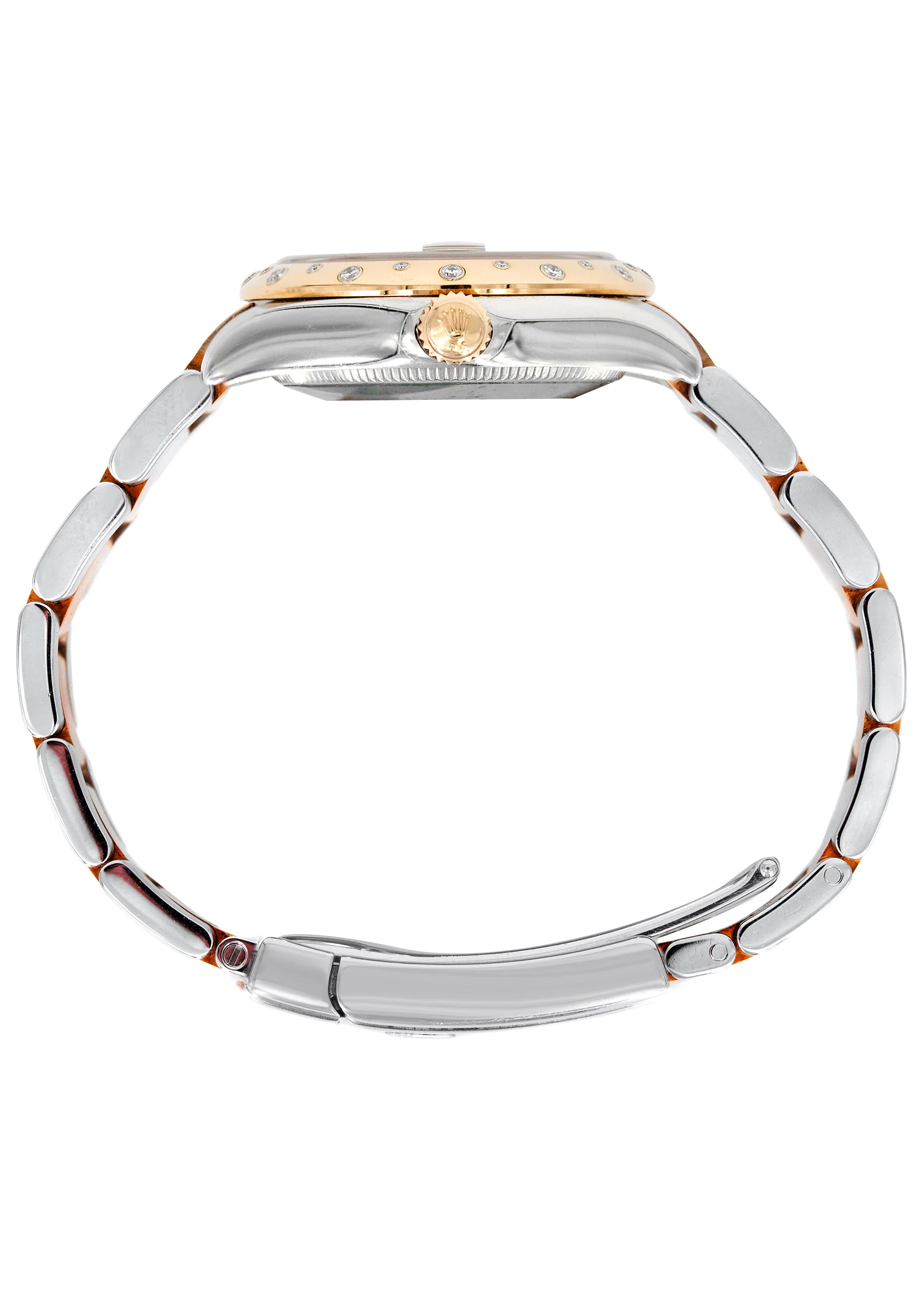 ROLEX DATEJUST 31 MM | OYSTER BAND 18K GOLD & STEEL WATCH | 178341 | 18K ROSE GOLD SMOOTH | WHITE ROMAN - Image 3