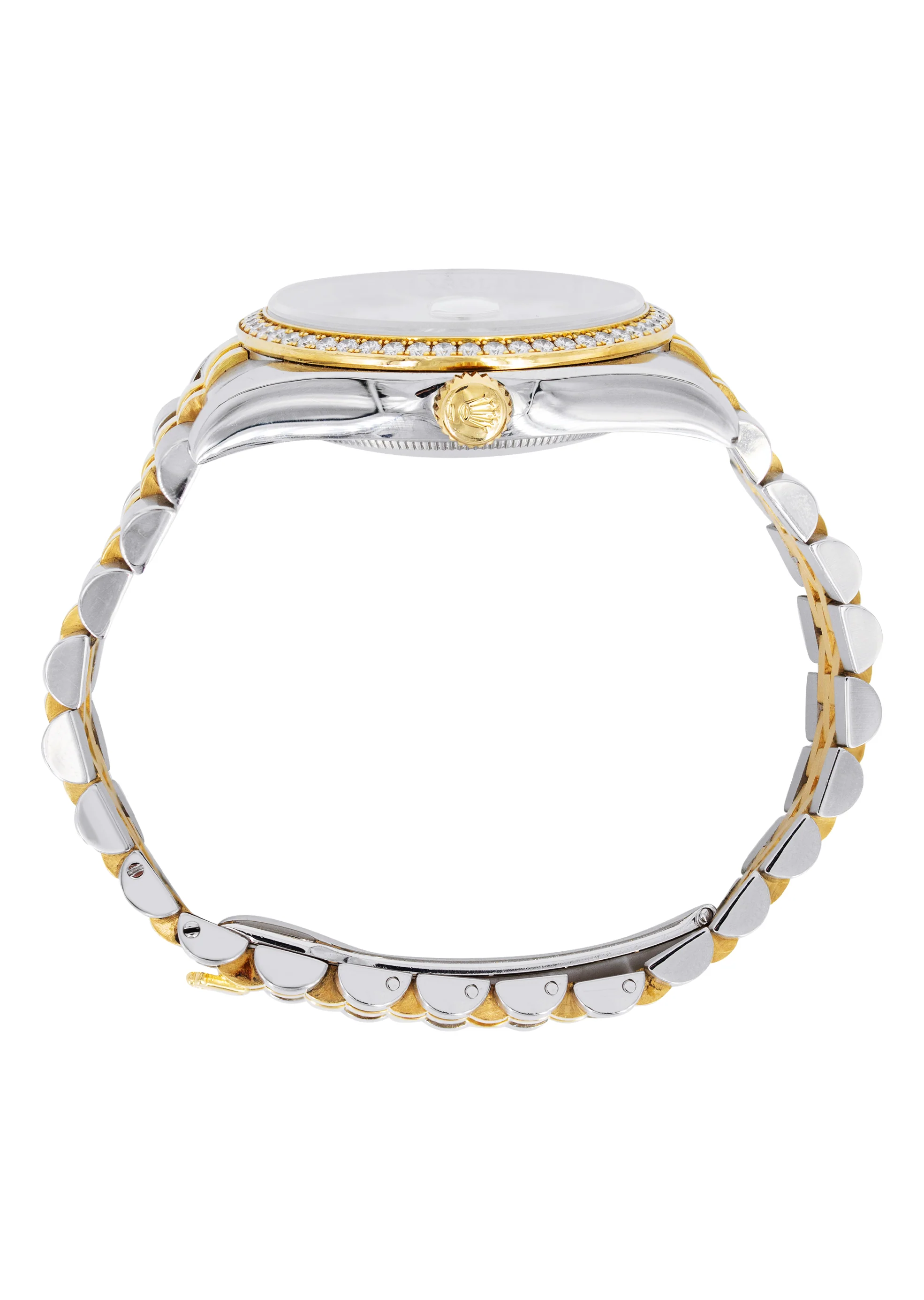 ROLEX DATEJUST 36 MM | JUBILEE BAND 18K GOLD & STEEL WATCH | 116243 | FACTORY DIAMOND BEZEL | WHITE ROMAN - Image 3