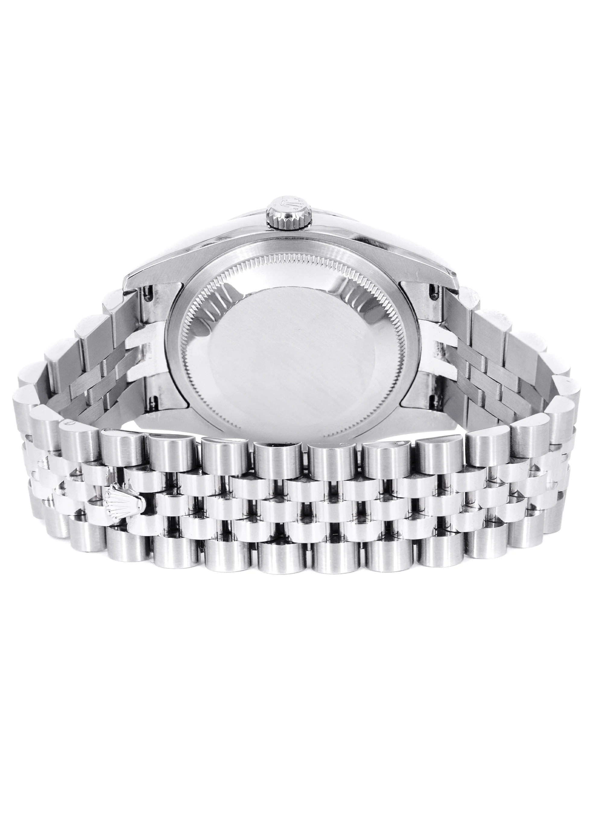 ROLEX DATEJUST 36 MM | JUBILEE BAND STEEL WATCH | 116244| FACTORY DIAMOND BEZEL | WHITE ROMAN - Image 2