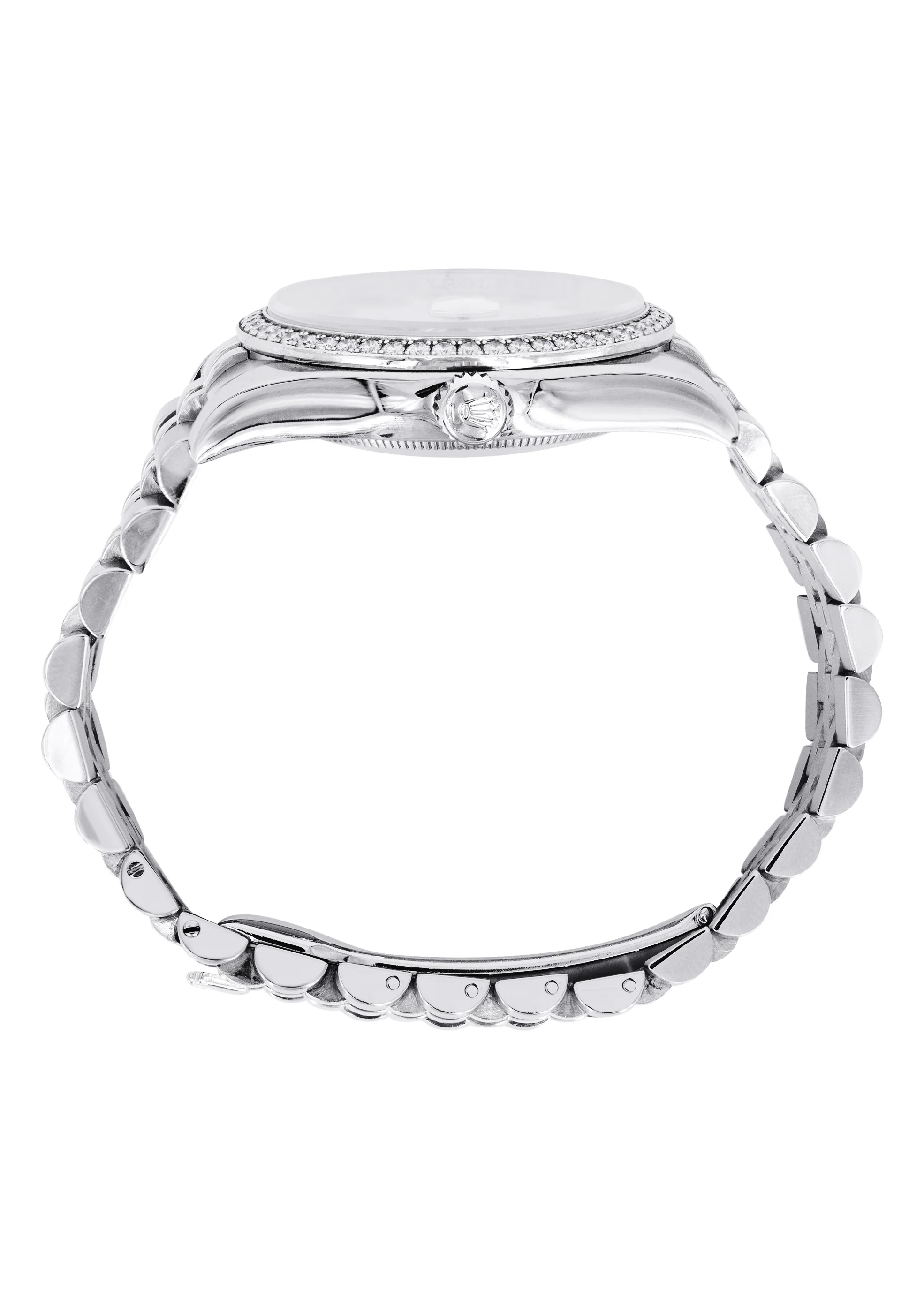 ROLEX DATEJUST 36 MM | JUBILEE BAND STEEL WATCH | 116244| FACTORY DIAMOND BEZEL | WHITE ROMAN - Image 3