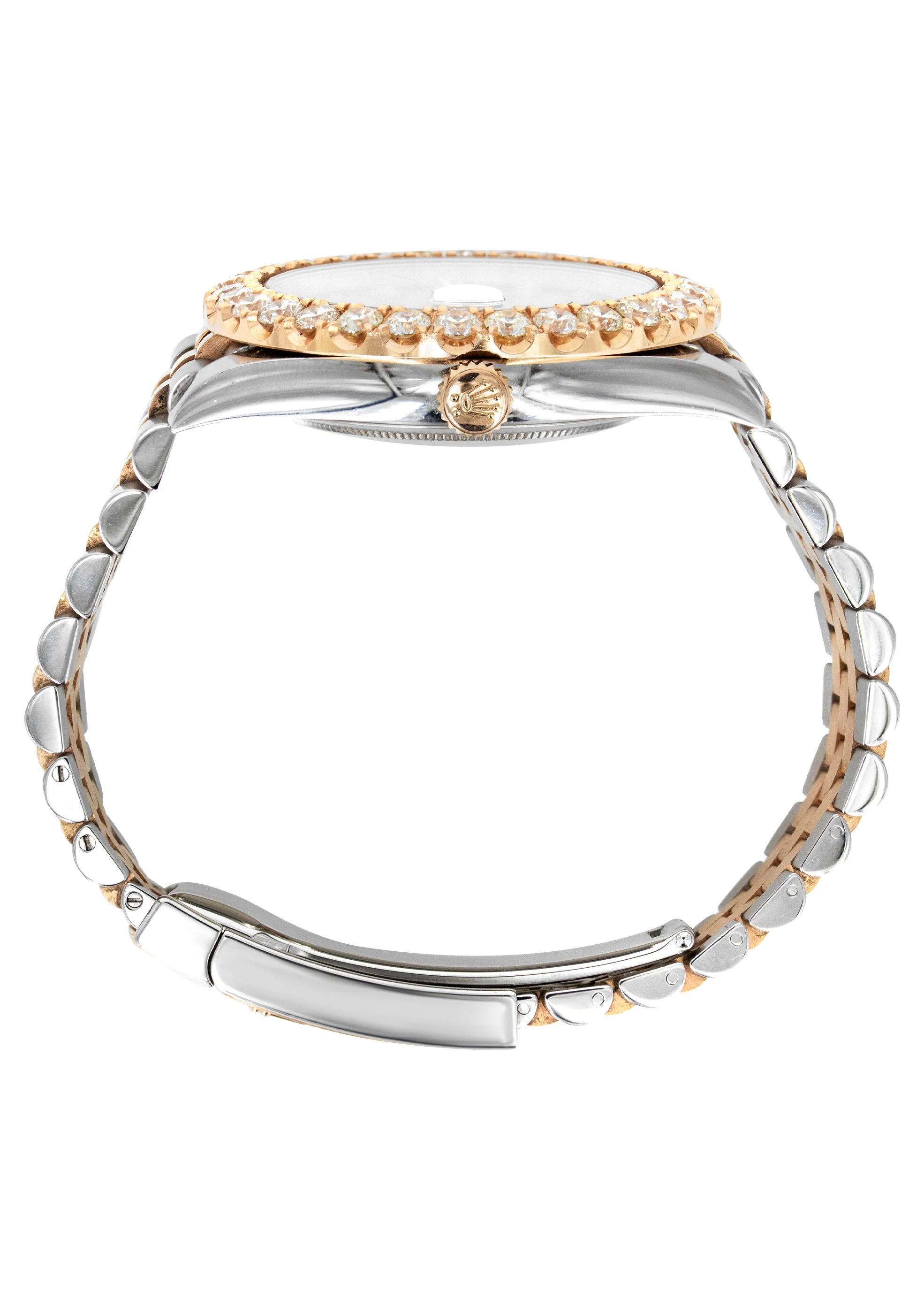 ROLEX DATEJUST 41 MM | 18K ROSE GOLD & STEEL WATCH | JUBILEE BAND | 5.00 CT DIAMOND BEZEL - Image 3