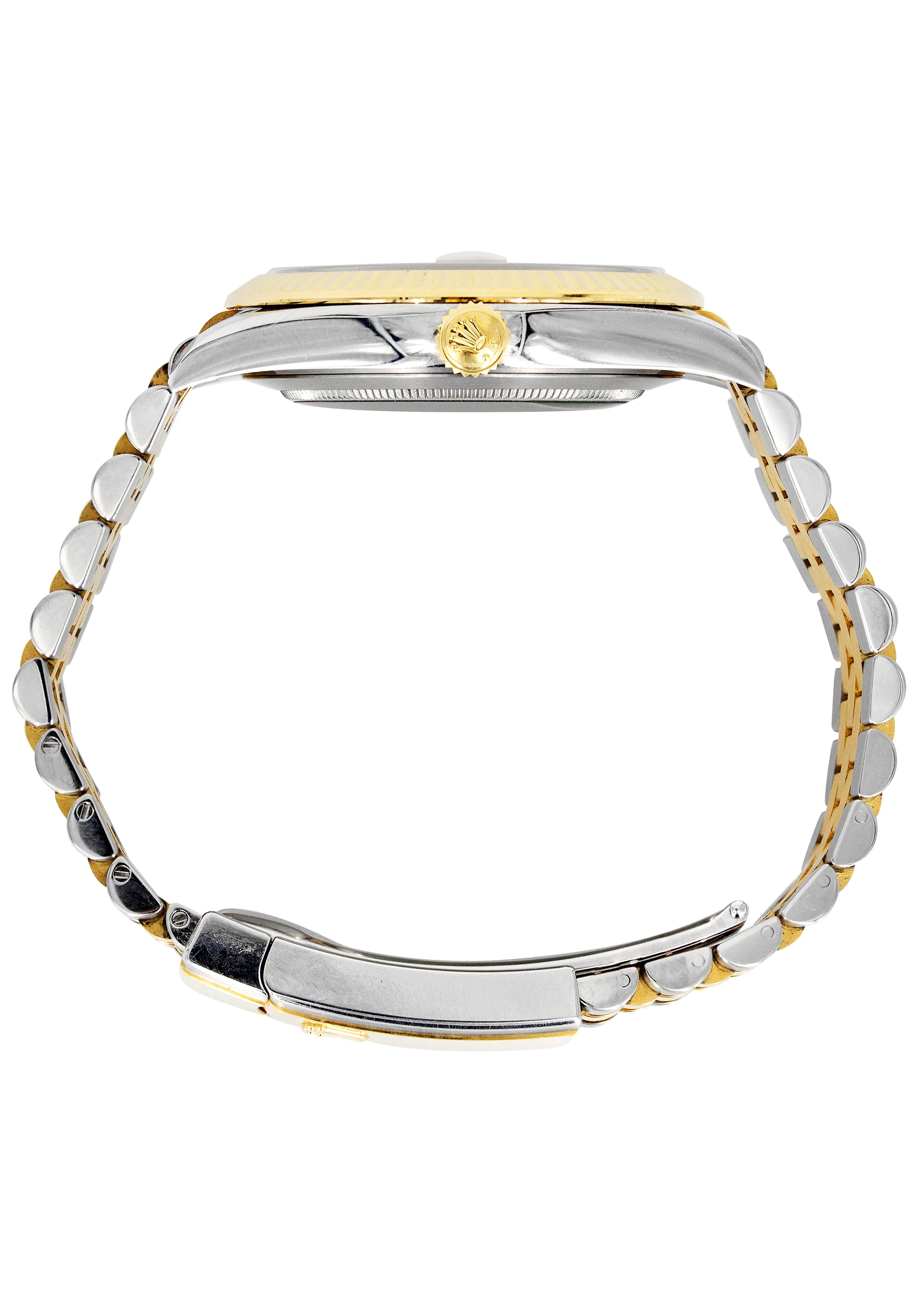 ROLEX DATEJUST 41 MM | 18K YELLOW GOLD & STEEL WATCH | JUBILEE BAND | DIAMOND CHAMPAGNE DIAL - Image 3