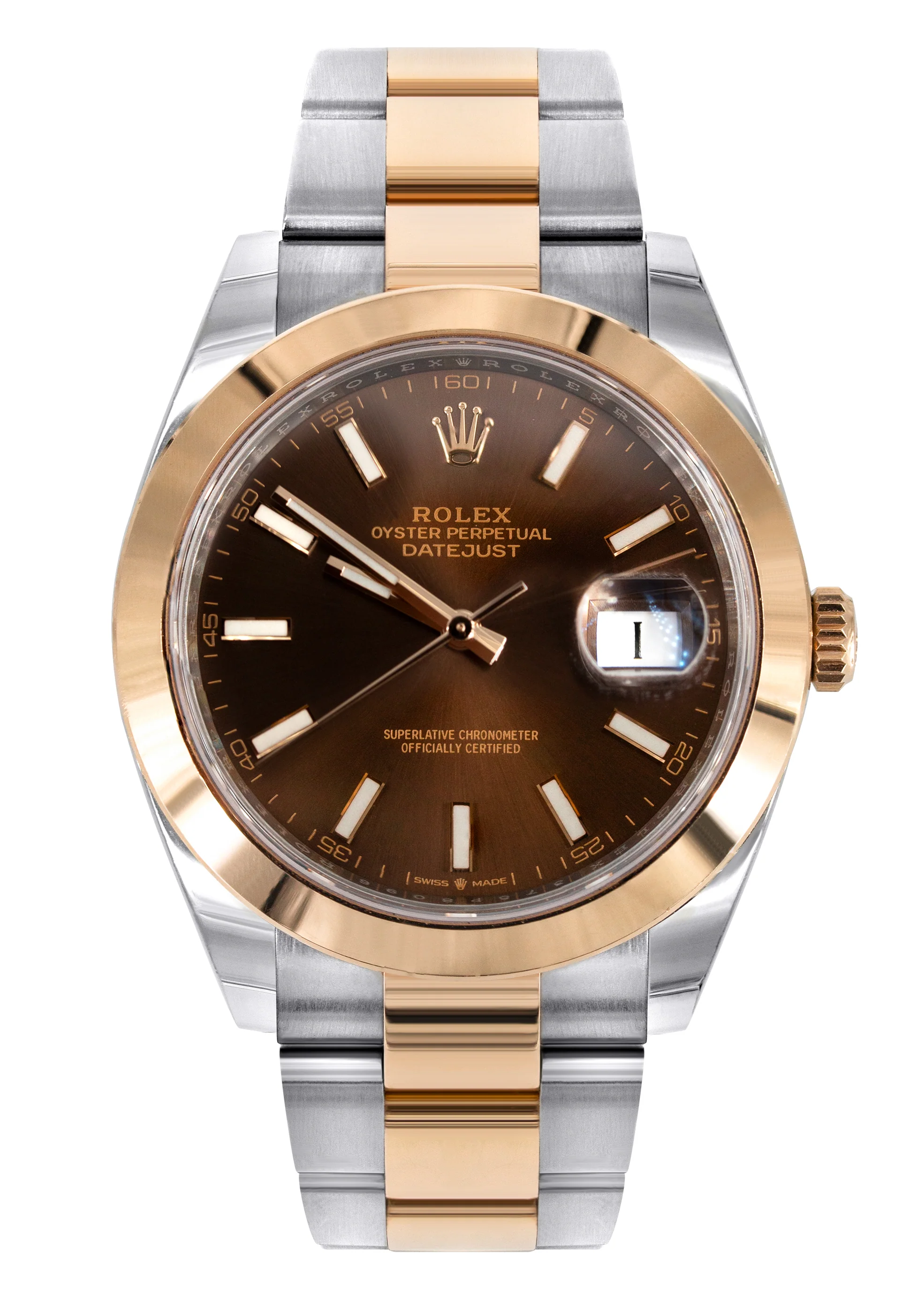 ROLEX DATEJUST 41 MM | EVEROSE OYSTER STEEL WATCH