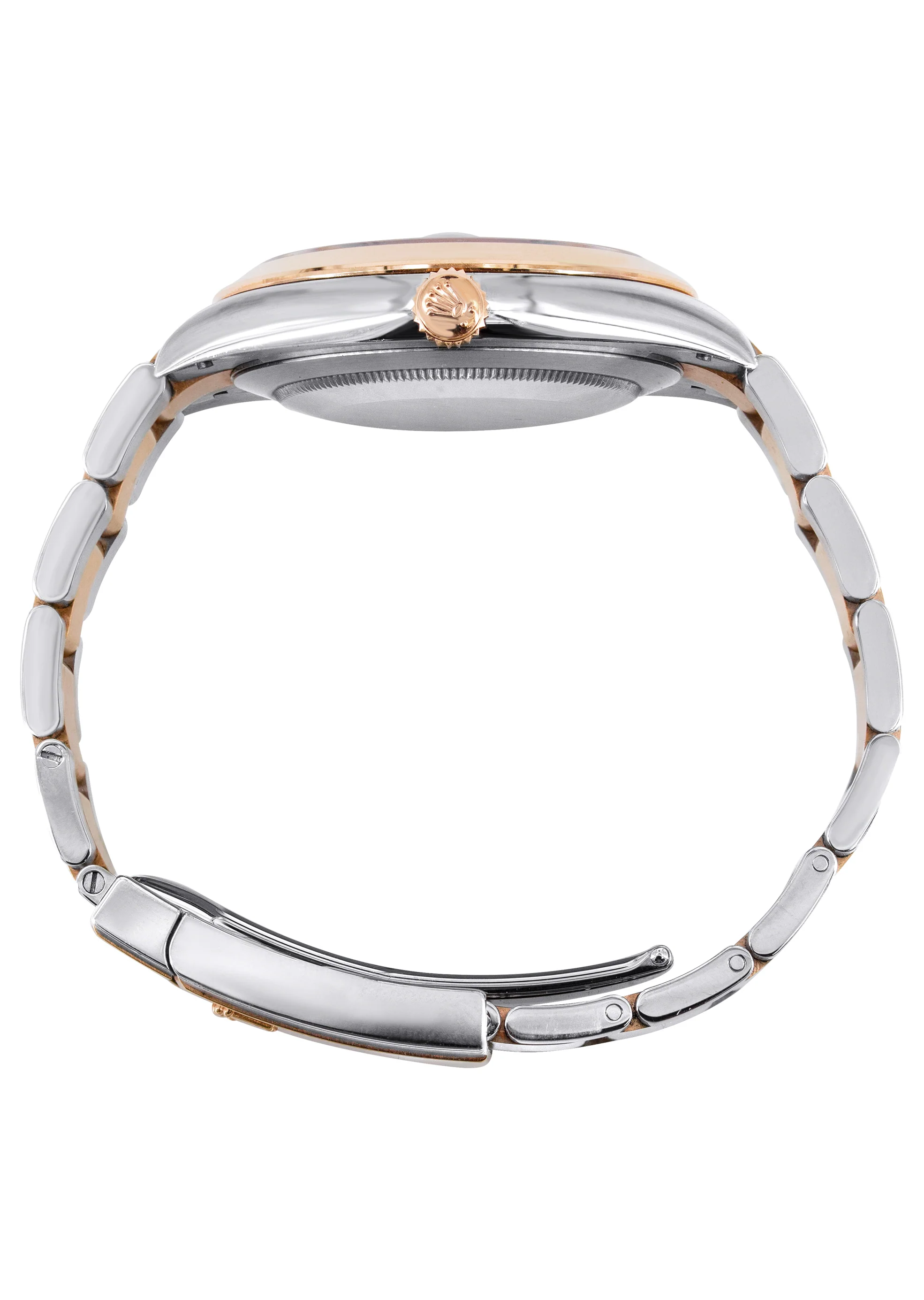ROLEX DATEJUST 41 MM | OYSTER BAND | STEEL & 18K ROSE GOLD WATCH | SLATE GREY WIMBELDON DIAL | 18K DOME BEZEL - Image 3