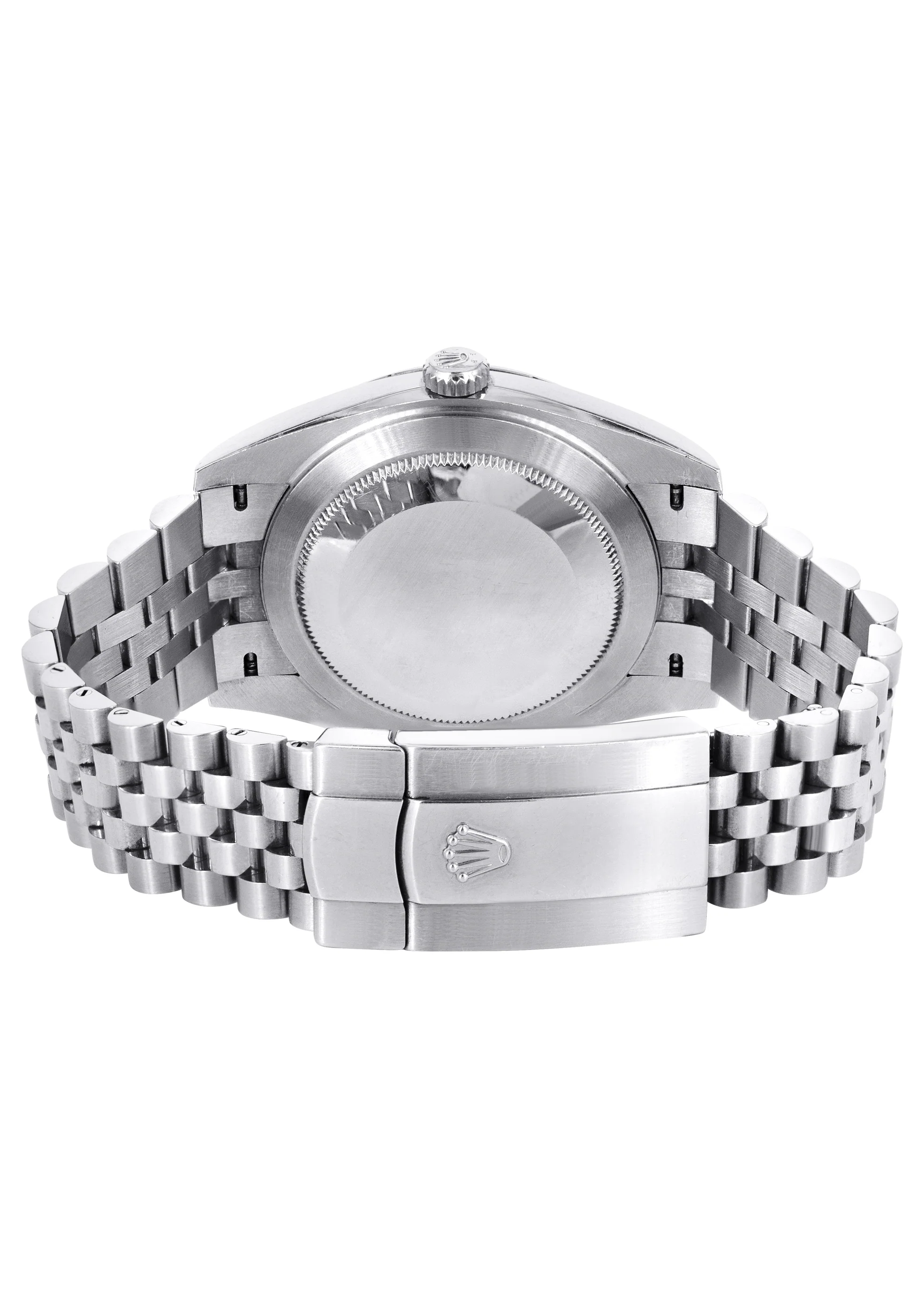ROLEX DATEJUST 41 MM | STEEL WATCH | JUBILEE BAND | BLUE ROMAN DIAL | 18K FLUTED BEZEL - Image 2