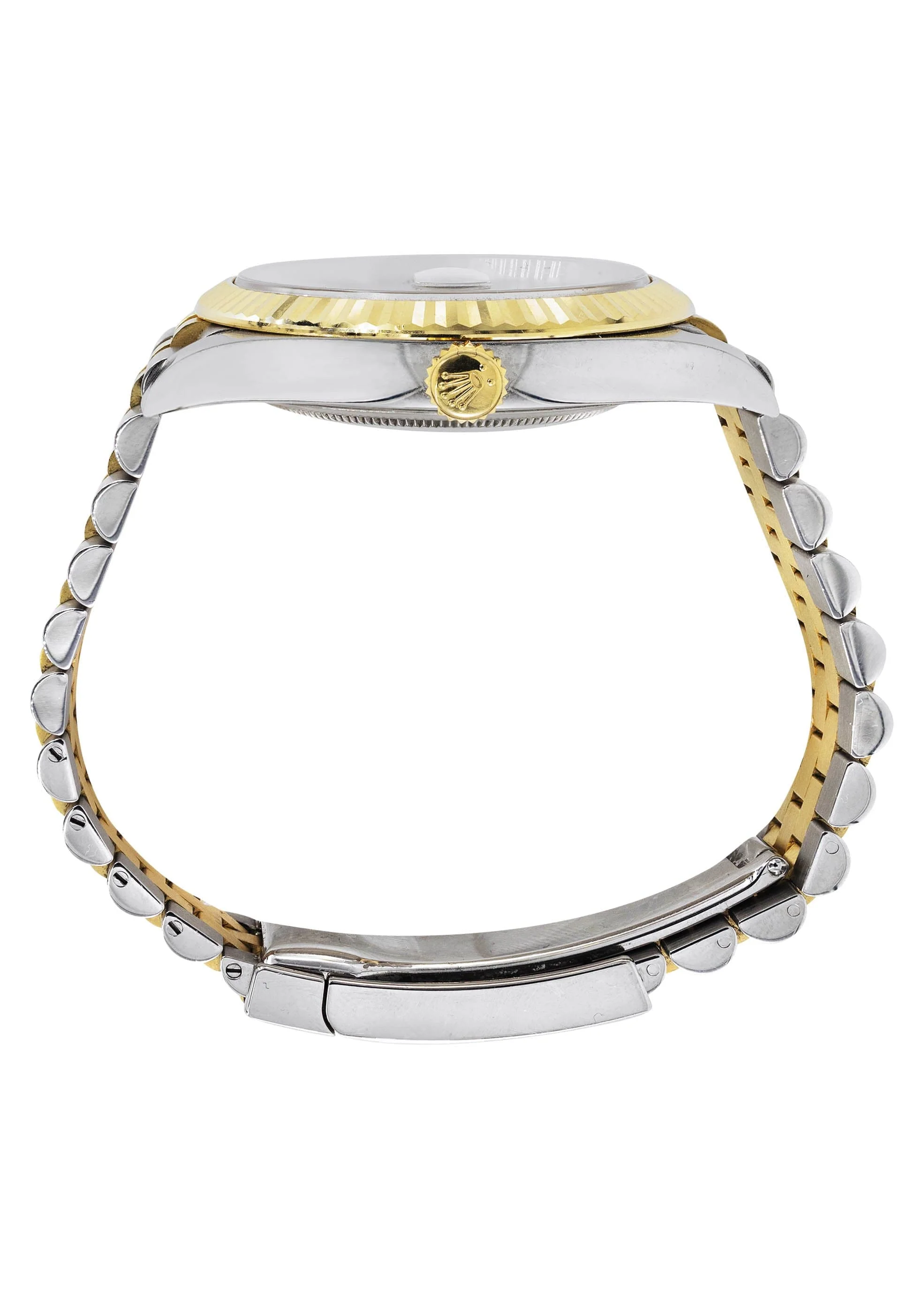 Rolex Datejust 41 Watch | 41 MM | 18K Yellow Gold & Stainless Steel | Custom Red Mother of Pearl Roman Dial | Jubilee Band - Image 7