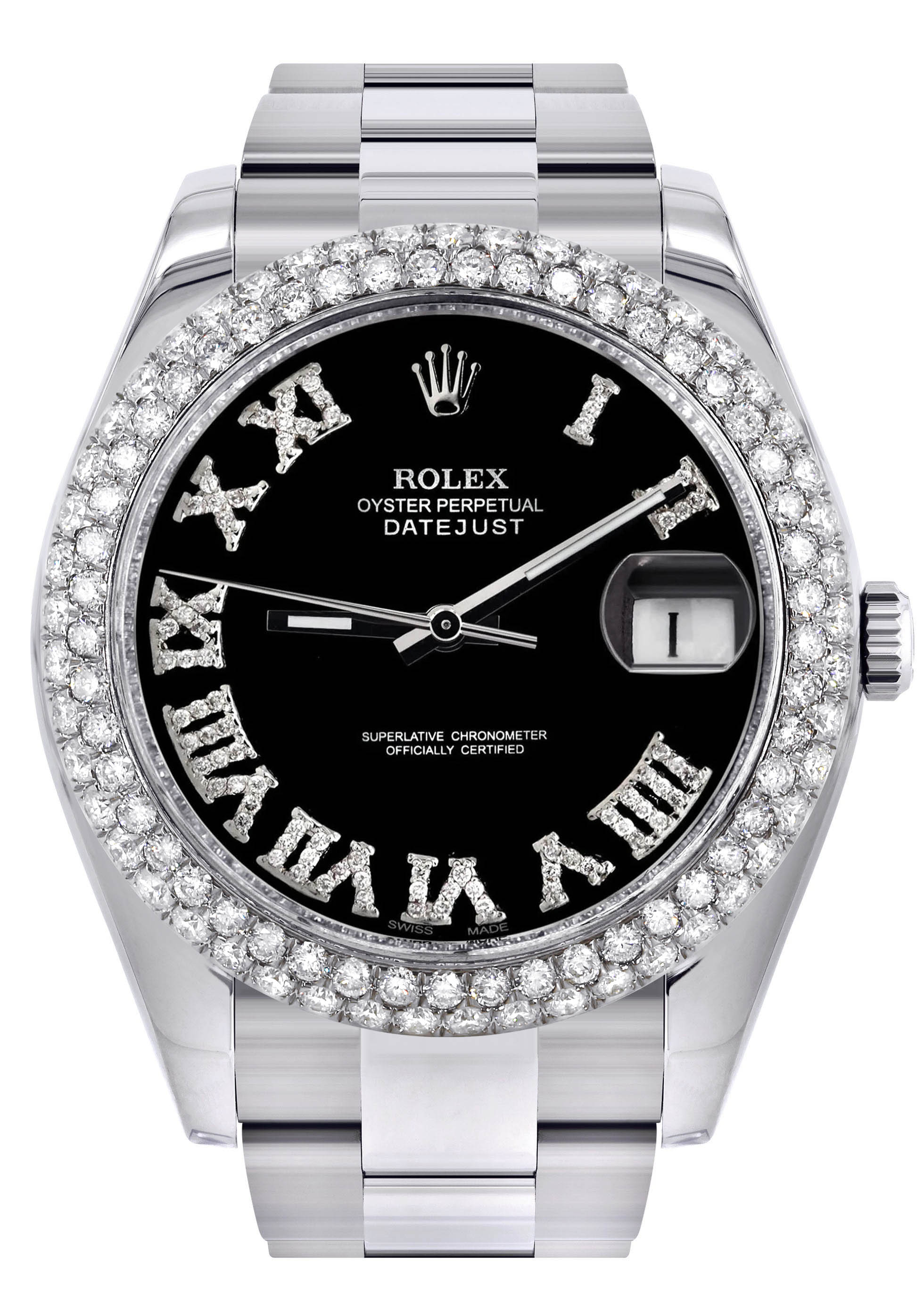 Rolex Datejust II Watch | 41 MM | Black Roman Numeral Dial | Two Row | Oyster Band