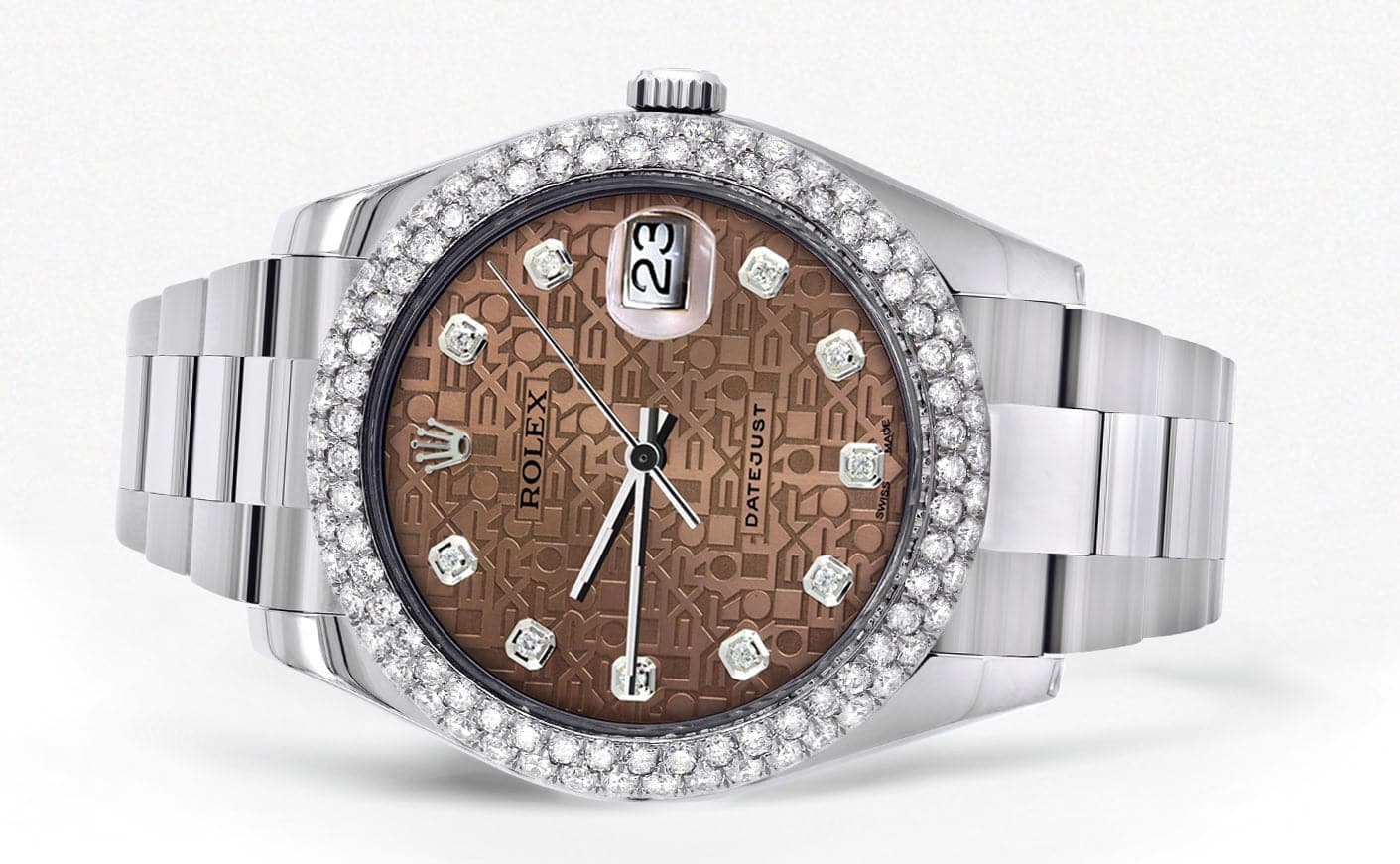 Rolex Datejust II Watch | 41 MM | Brown Texture Dial | Two Row | Oyster Band - Image 2