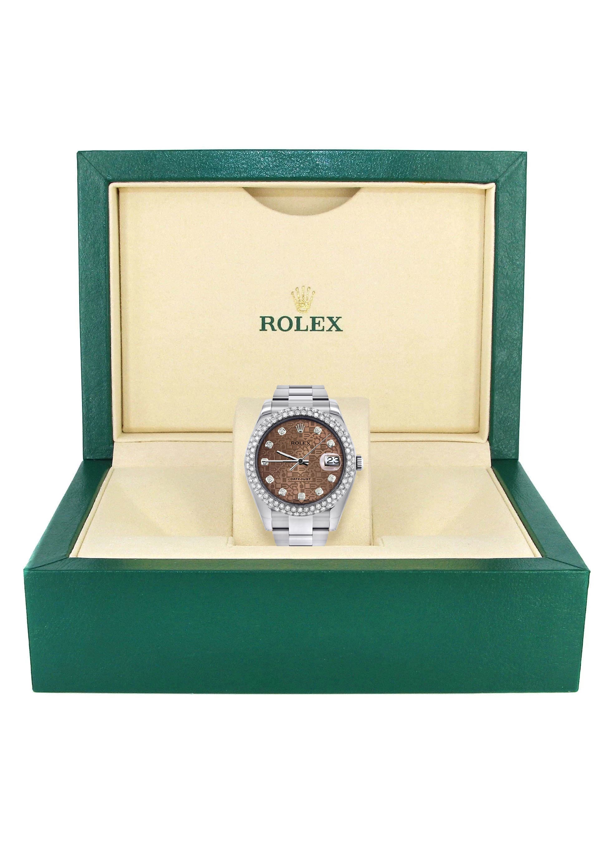 Rolex Datejust II Watch | 41 MM | Brown Texture Dial | Two Row | Oyster Band - Image 6
