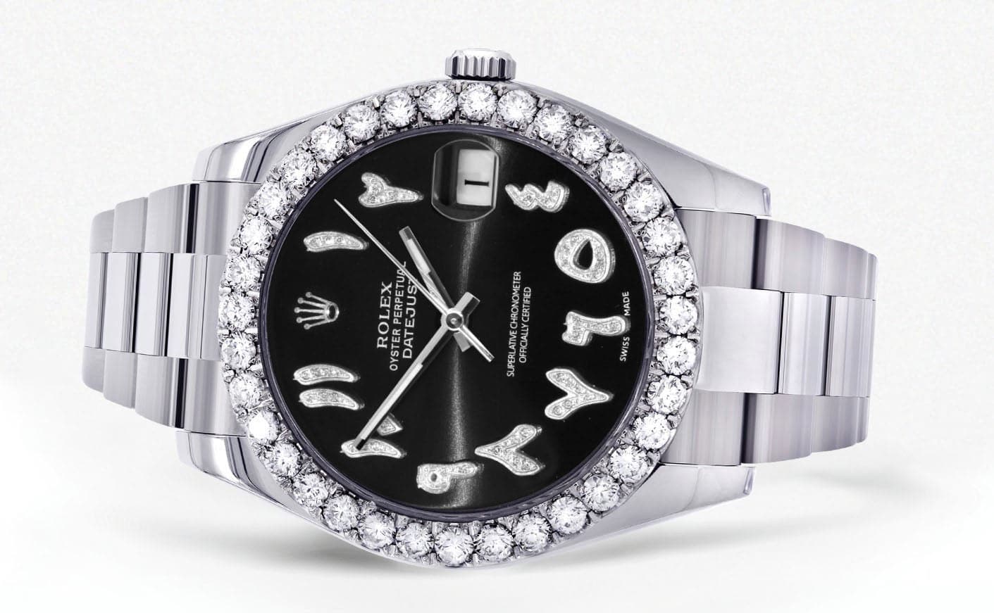 Rolex Datejust II Watch | 41 MM | Custom Black Arabic Dial | Oyster Band - Image 2