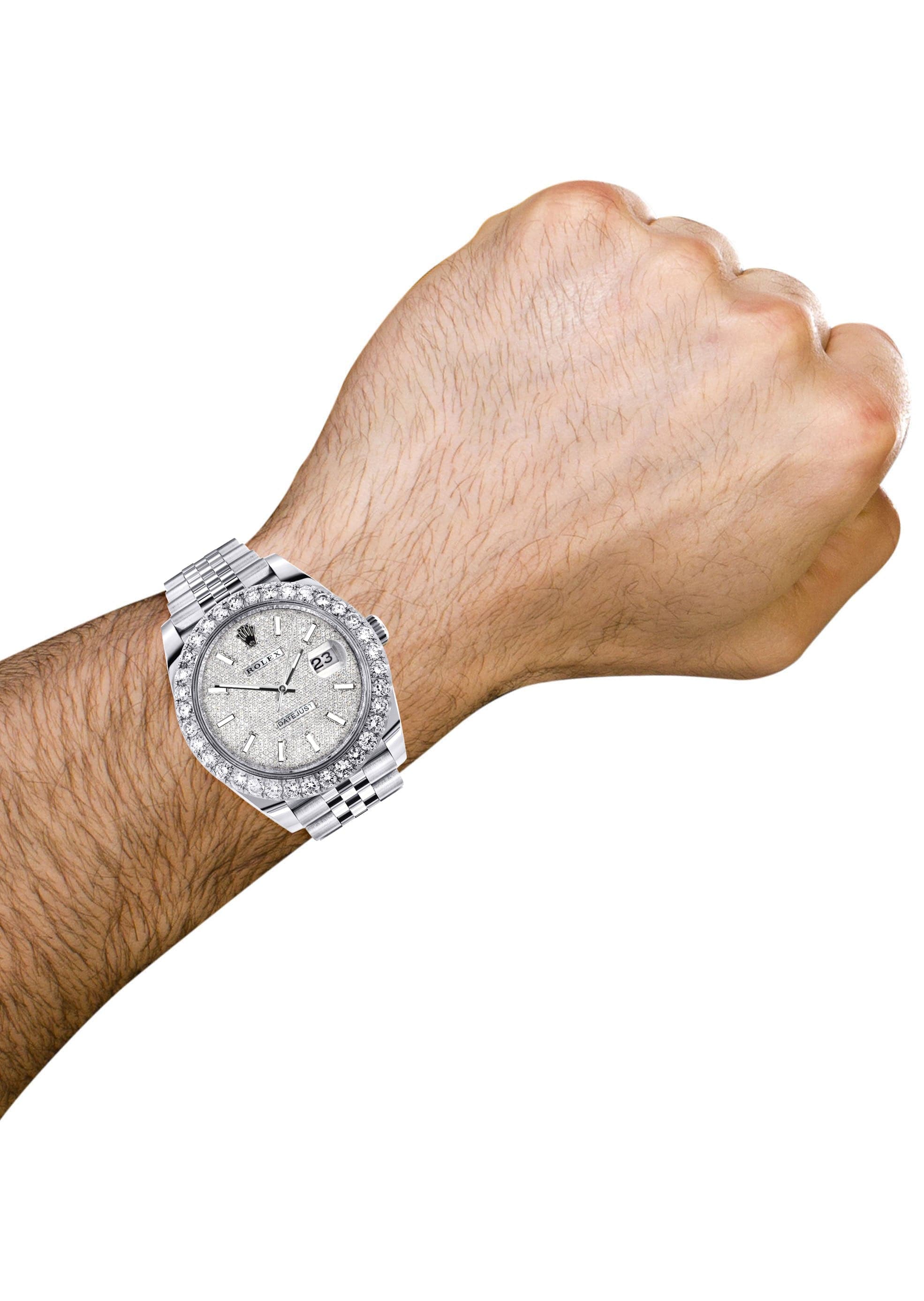 Rolex Datejust 41 Watch | 41 MM | Custom Full Diamond Dial | Jubilee Band - Image 3