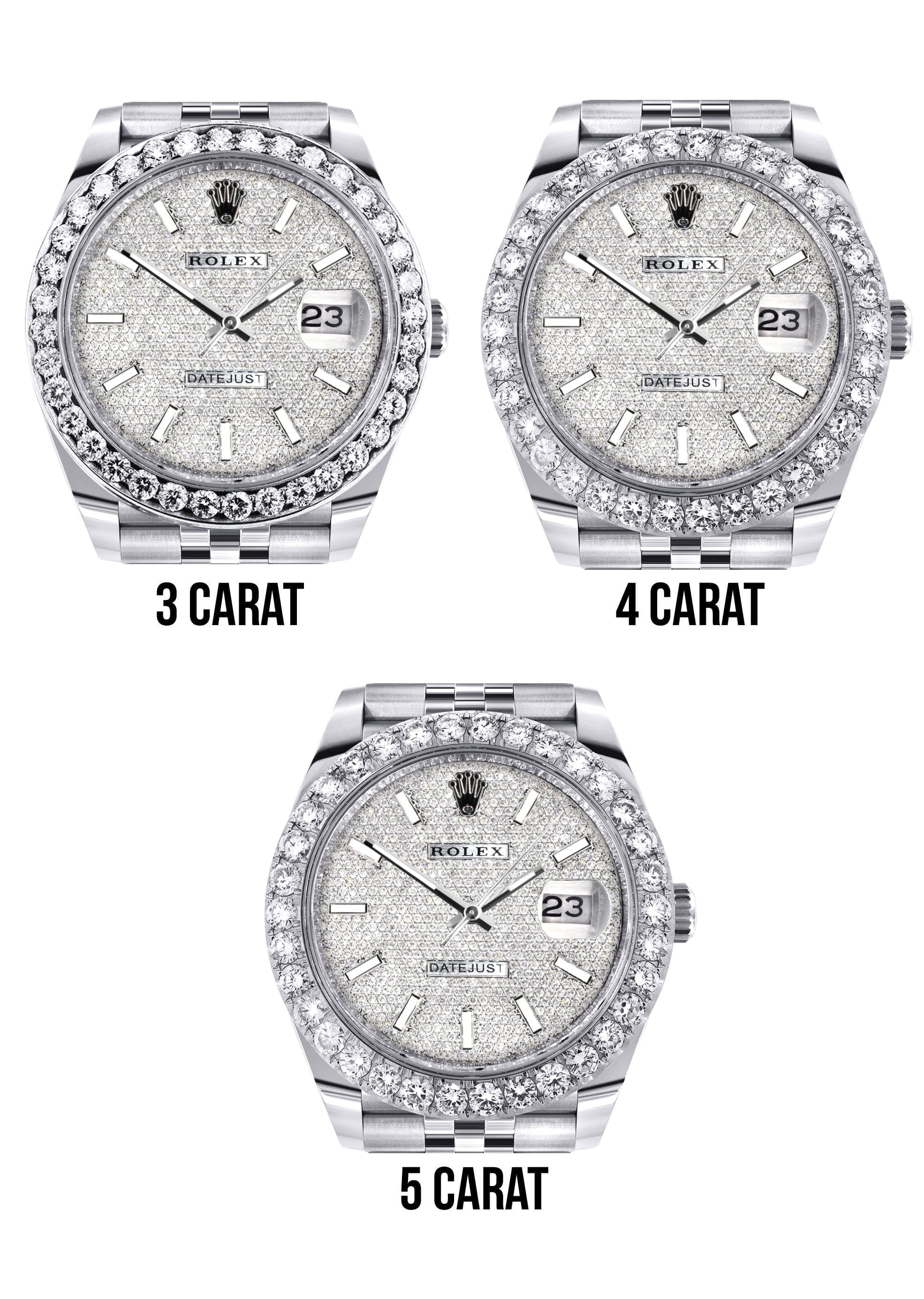 Rolex Datejust 41 Watch | 41 MM | Custom Full Diamond Dial | Jubilee Band - Image 4