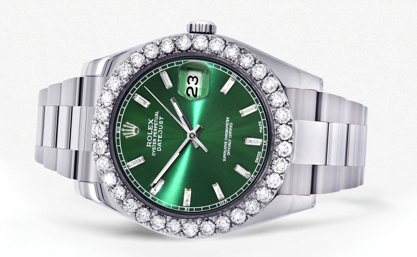 Rolex Datejust II Watch | 41 MM | Custom Green Dial | Oyster Band - Image 2