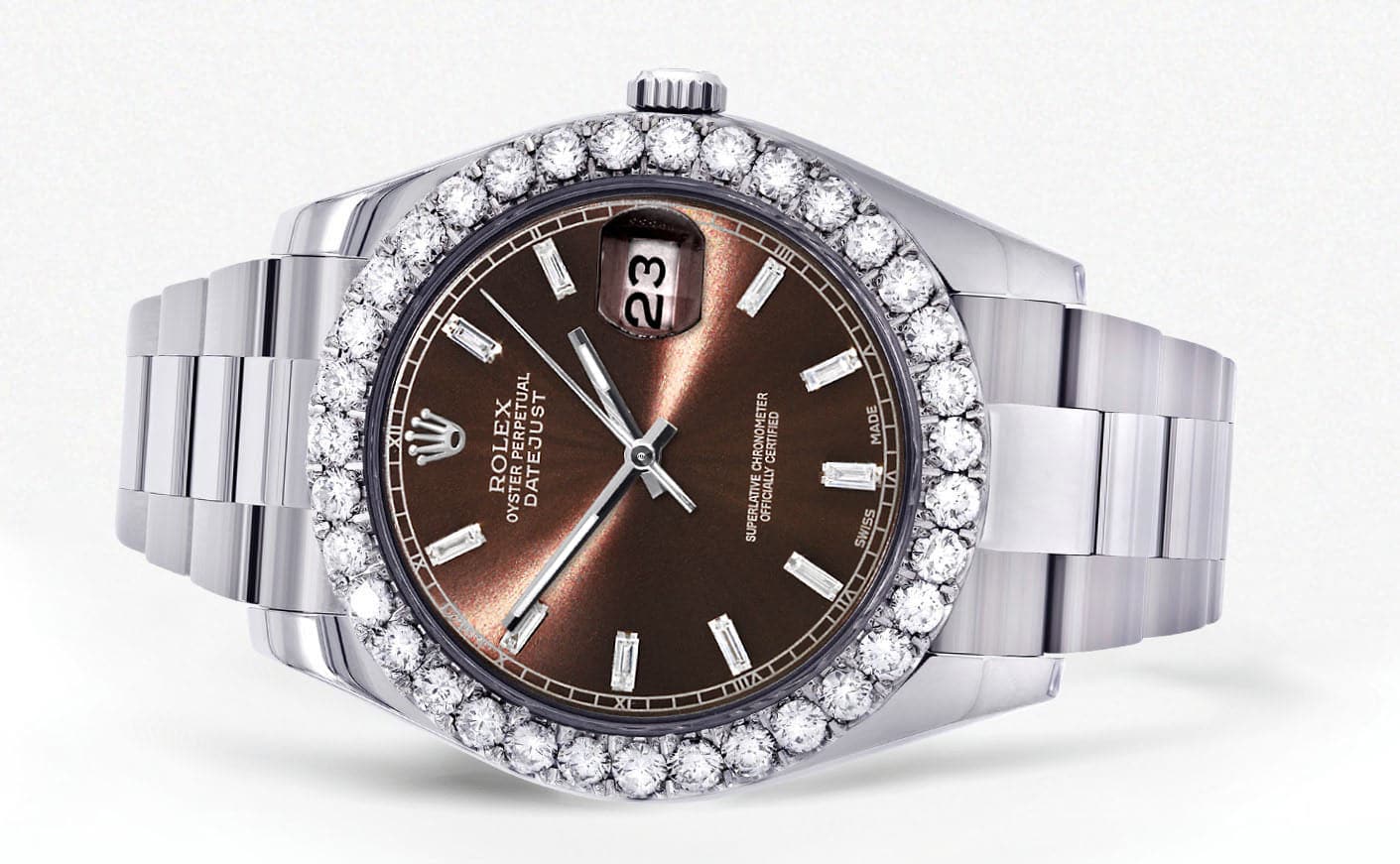 Rolex Datejust II Watch | 41 MM | Custom Morocco Brown Dial | Oyster Band - Image 2
