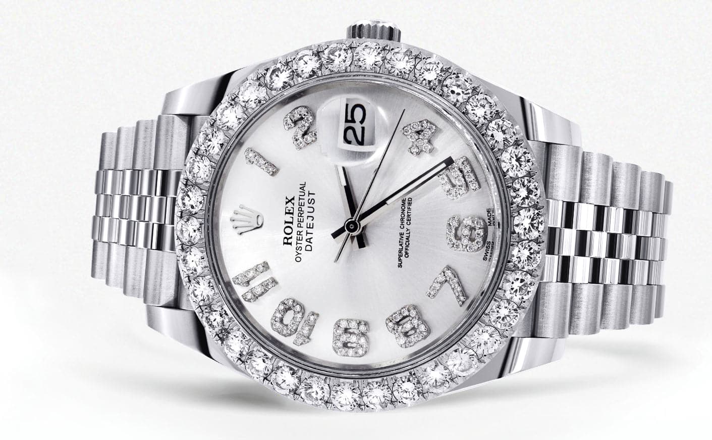 Rolex Datejust 41 Watch | 41 MM | Custom Numbers Diamond Dial | Jubilee Band - Image 2