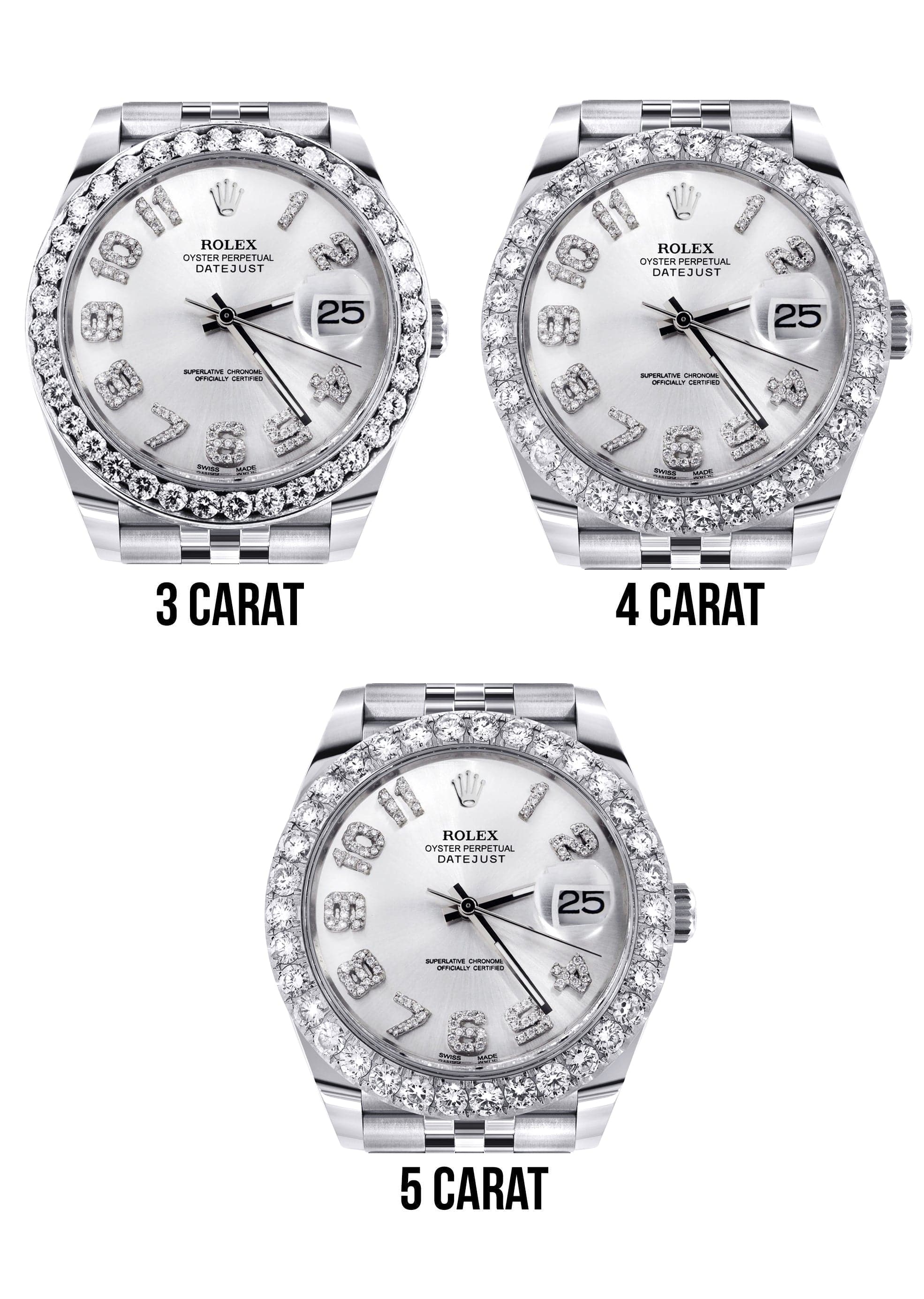 Rolex Datejust 41 Watch | 41 MM | Custom Numbers Diamond Dial | Jubilee Band - Image 6