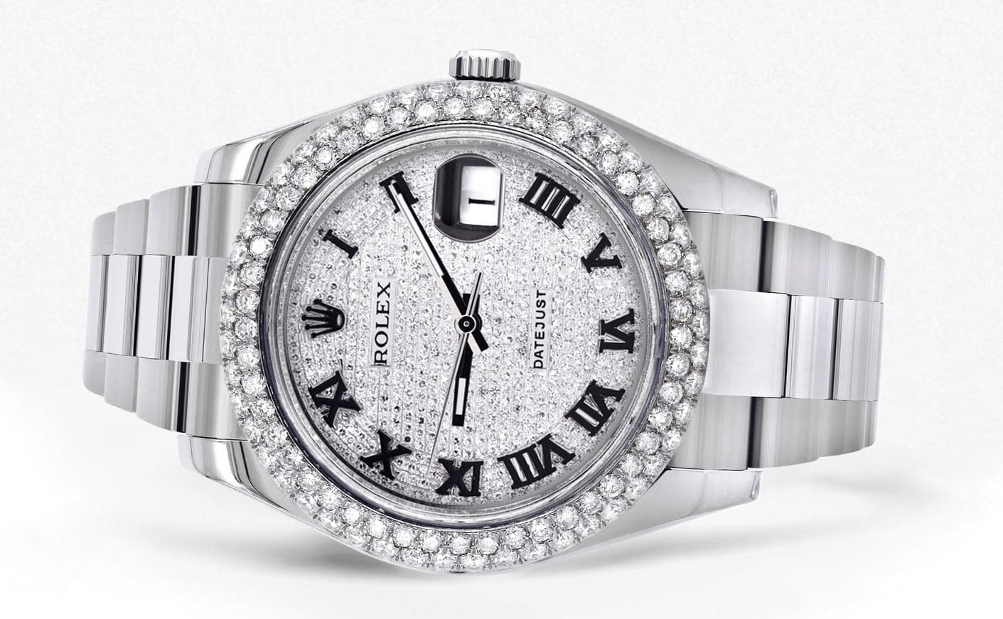 Rolex Datejust II Watch | 41 MM | Diamond Roman Numeral Dial | Two Row | Oyster Band - Image 2