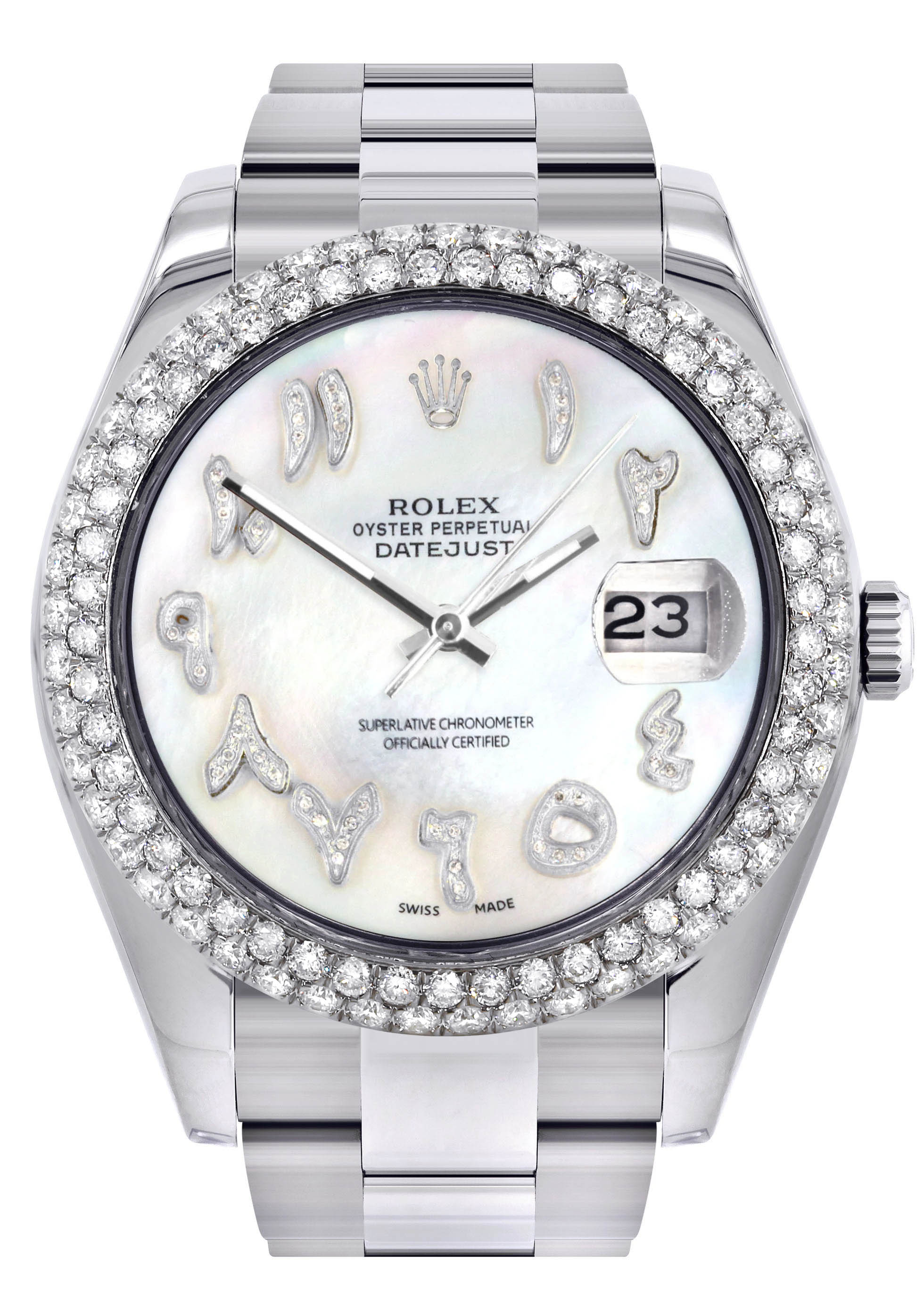Rolex Datejust II Watch | 41 MM | Mother of Pearl Arabic Numeral Dial | Two Row | Oyster Band