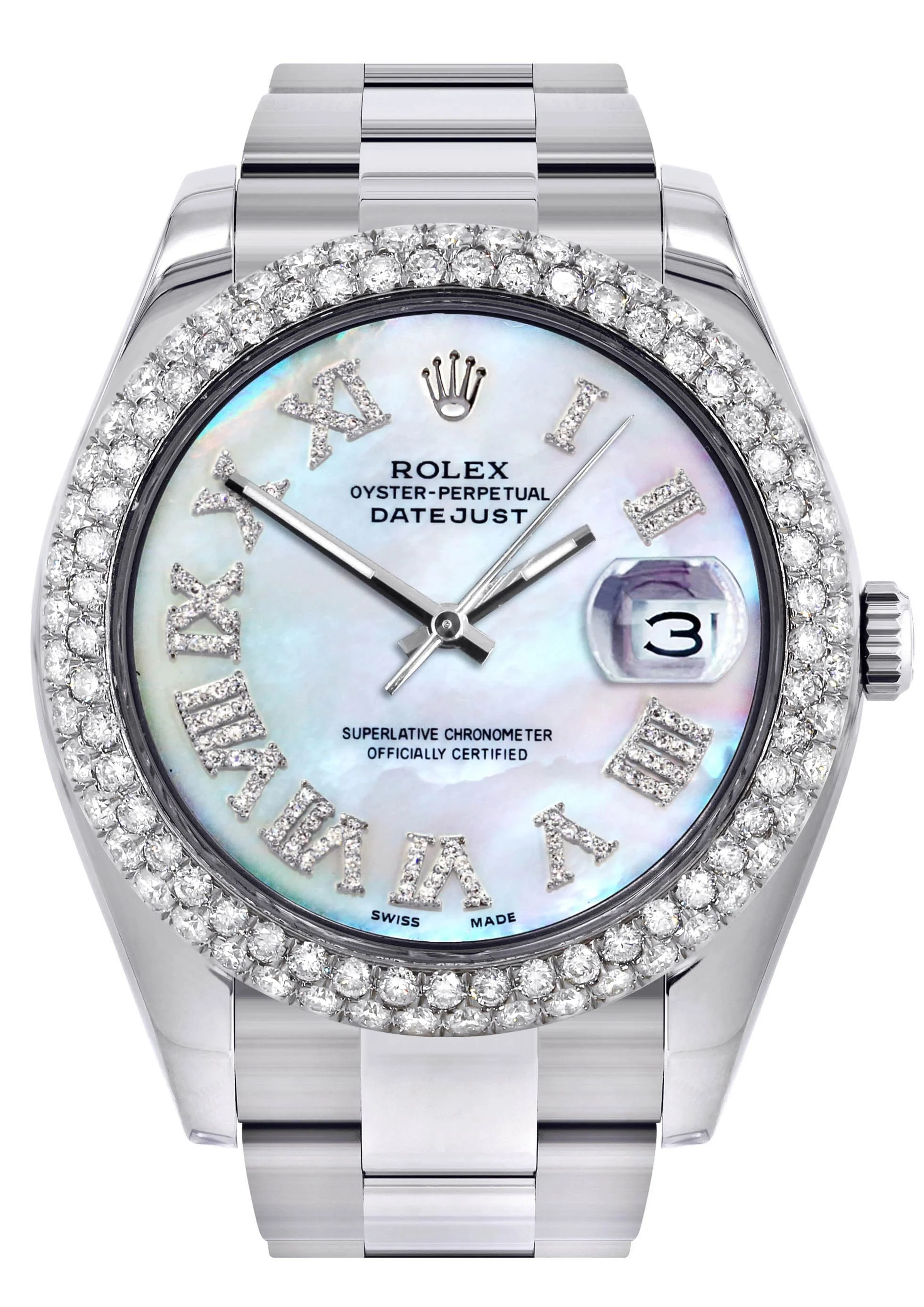 Rolex Datejust II Watch | 41 MM | Mother of Pearl Roman Numeral Dial | Two Row | Oyster Band