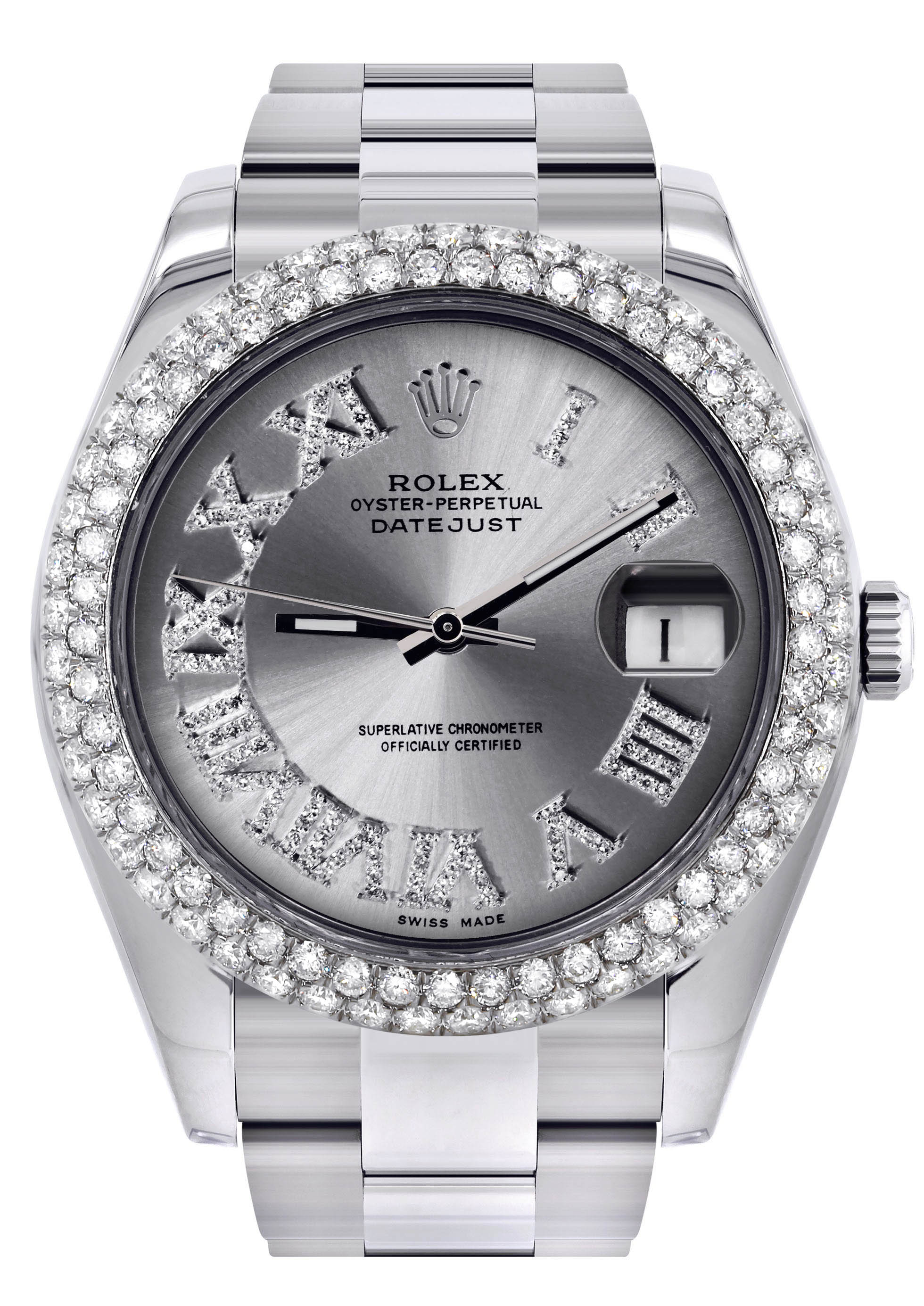 Rolex Datejust II Watch | 41 MM | Silver Roman Numeral Dial | Two Row | Oyster Band